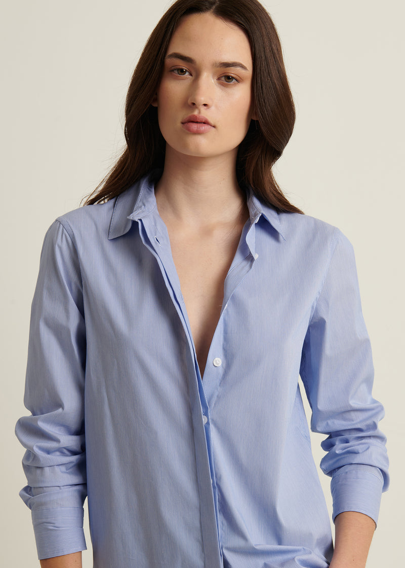 Cotton Stretch Striped Shirt