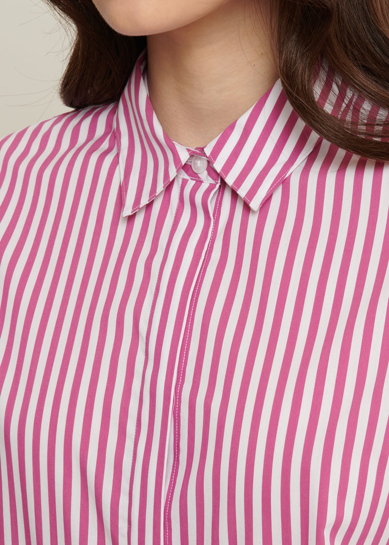 Cotton Stretch Striped Shirt