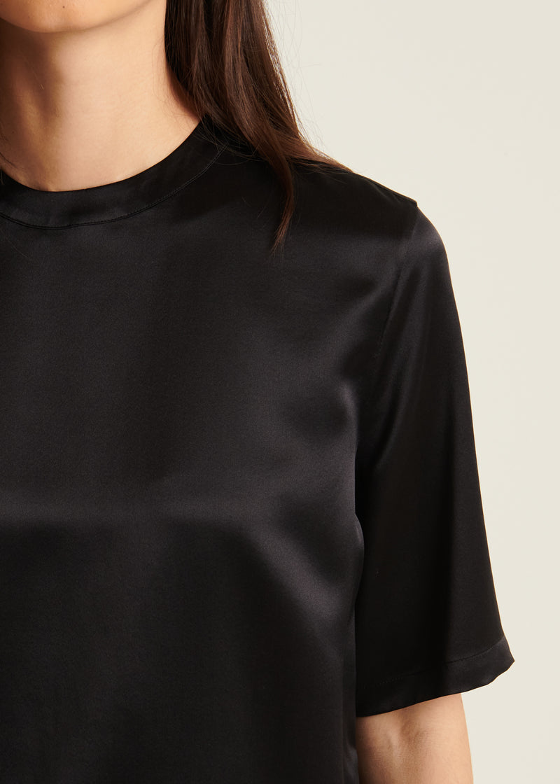 Silk Satin Crewneck