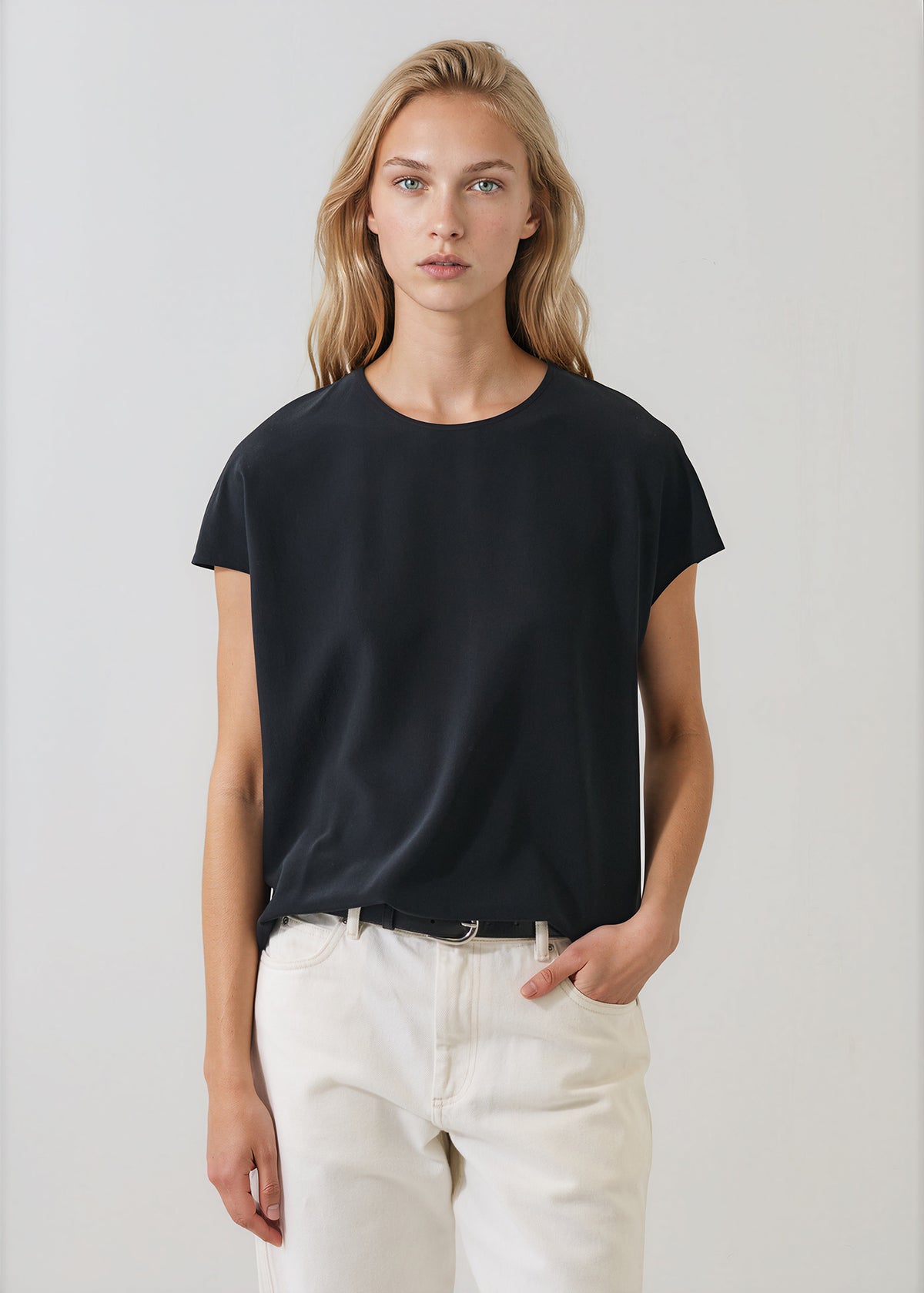 Silk Dolman Crewneck