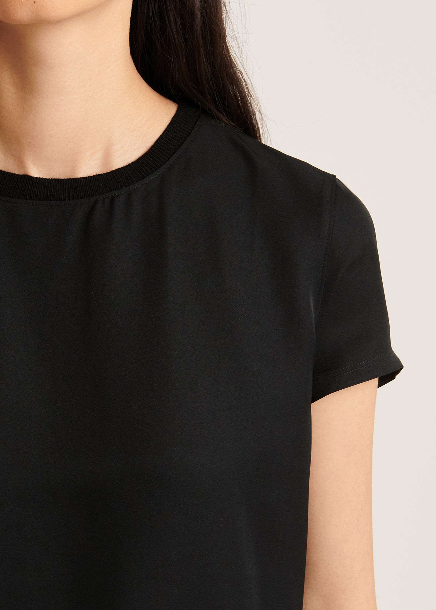 Silk Short Sleeve Crewneck - PATRICK ASSARAF