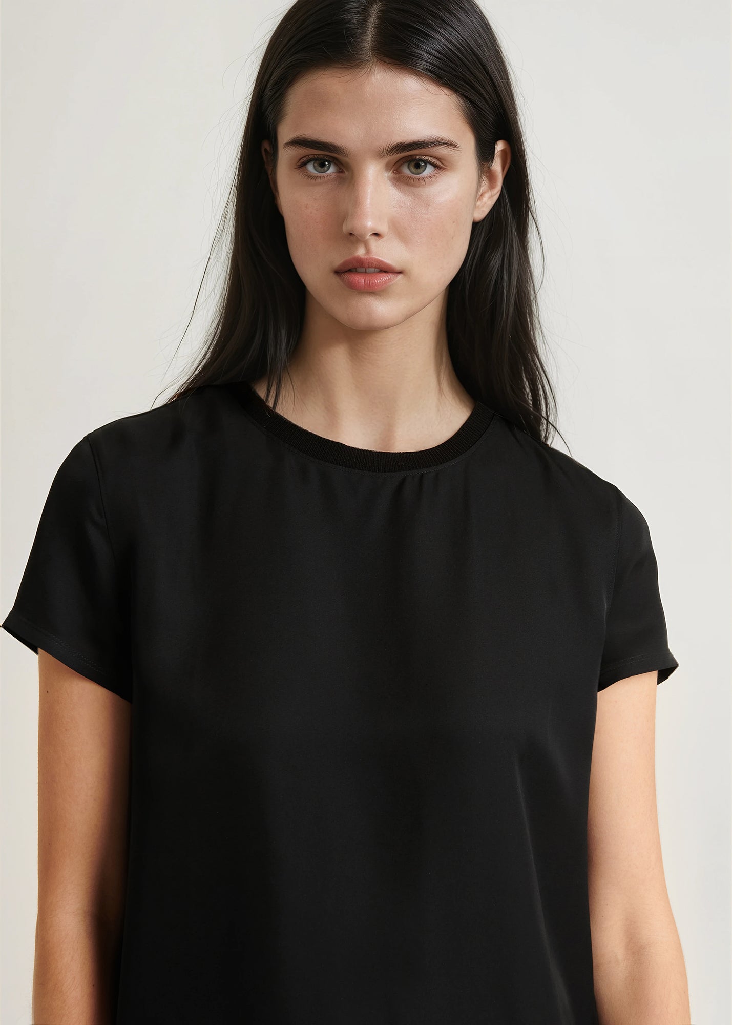 Silk Short Sleeve Crewneck - PATRICK ASSARAF