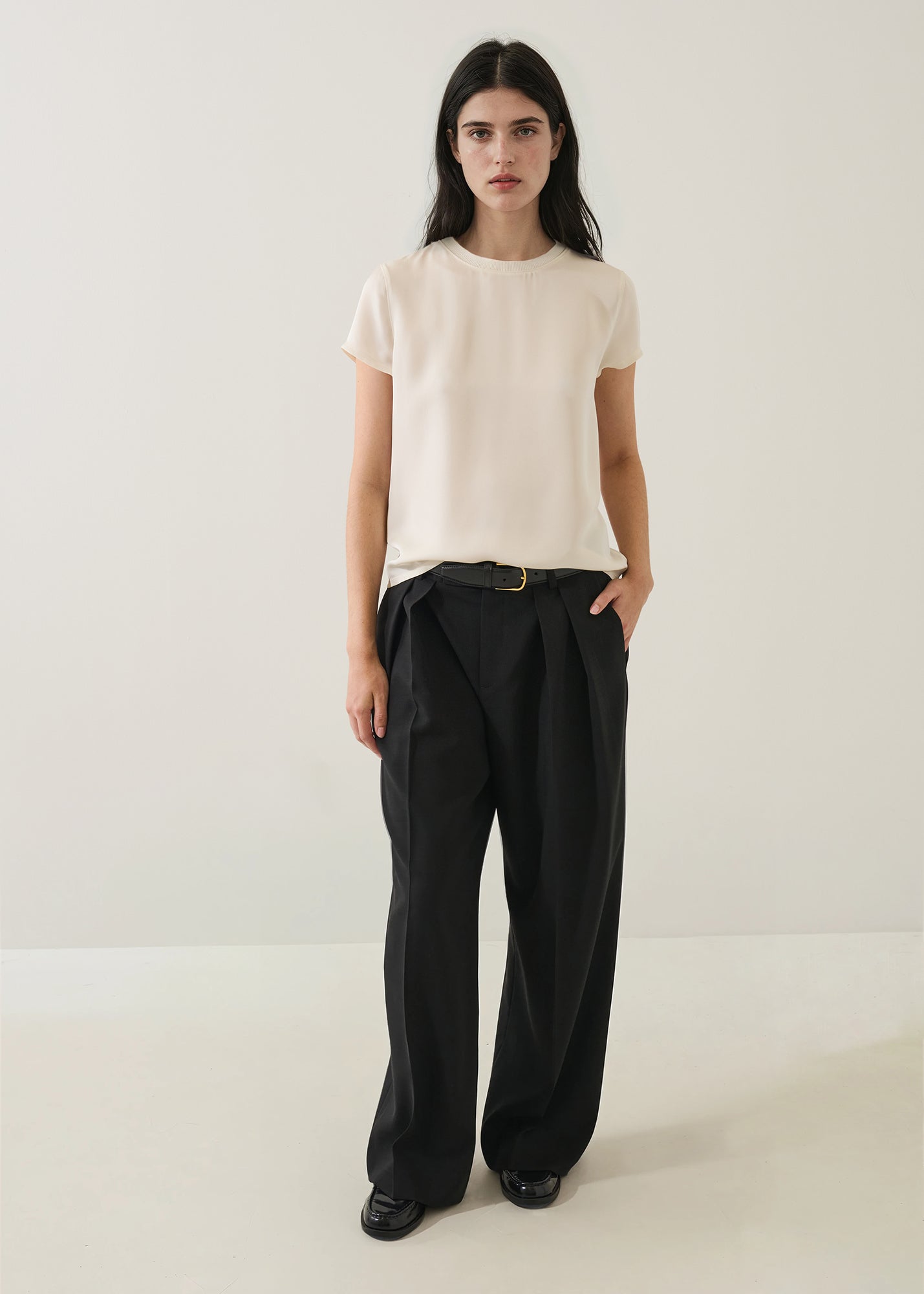 Silk Short Sleeve Crewneck - PATRICK ASSARAF