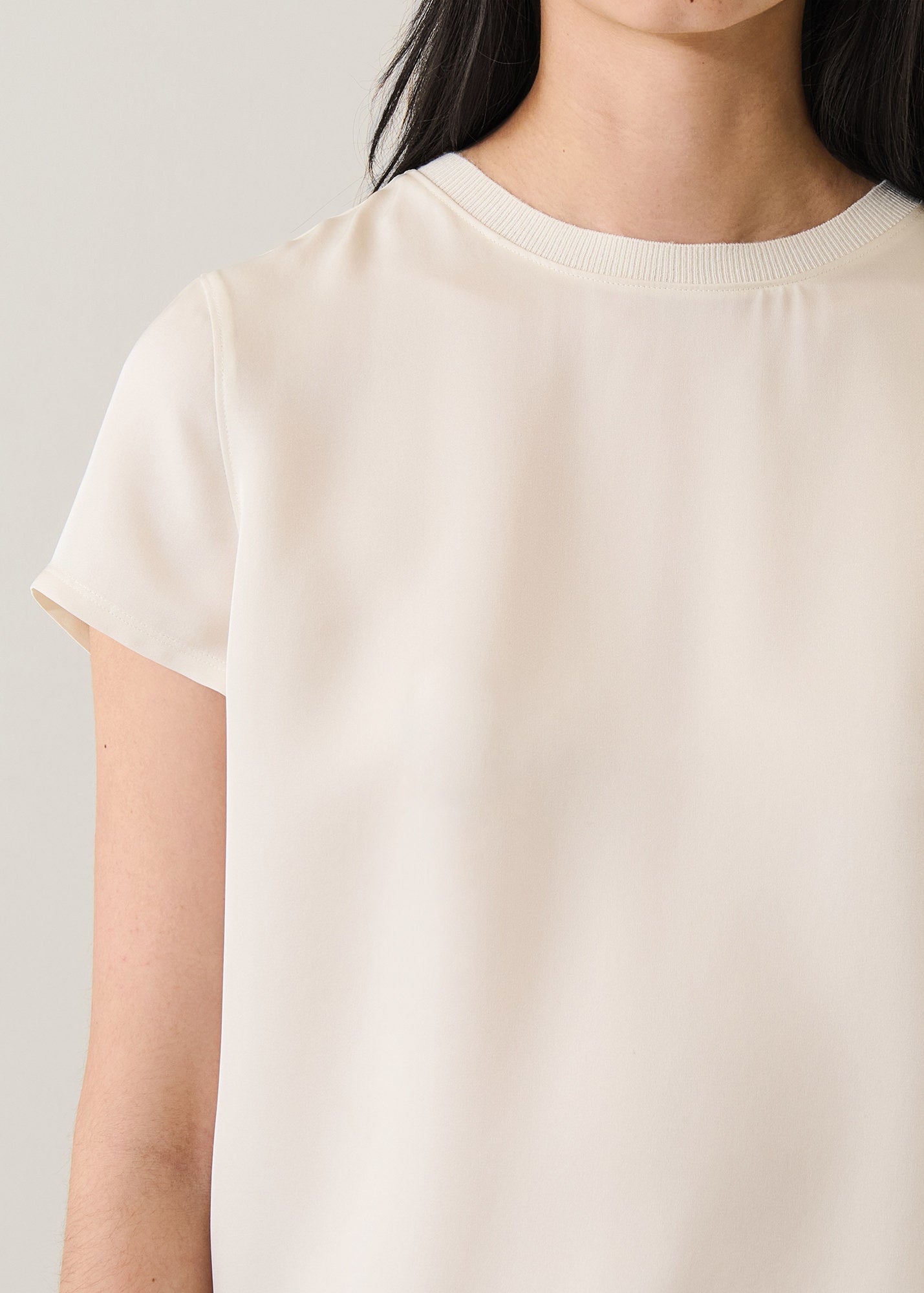 Silk Short Sleeve Crewneck - PATRICK ASSARAF