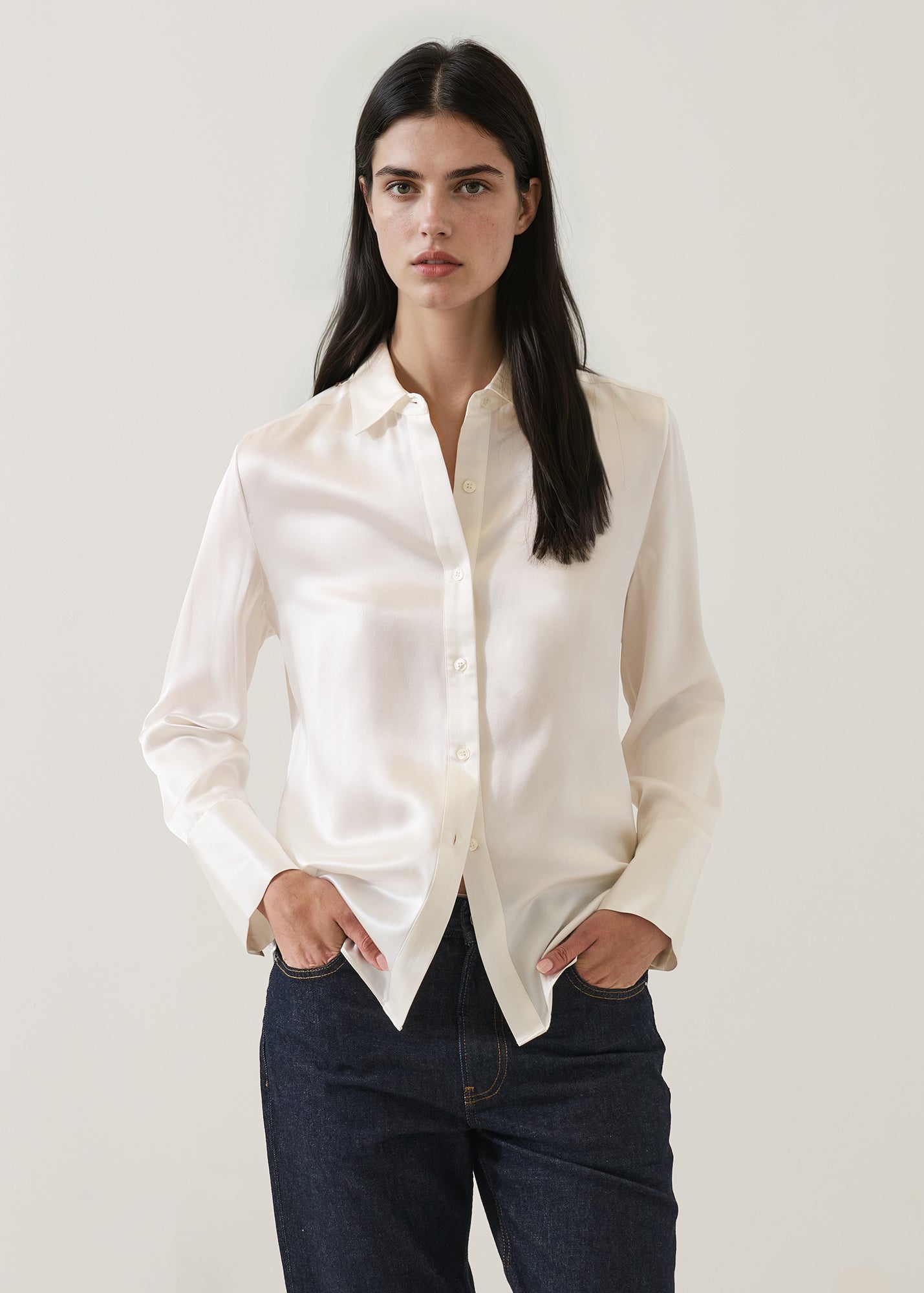Silk Satin Relaxed Shirt - PATRICK ASSARAF