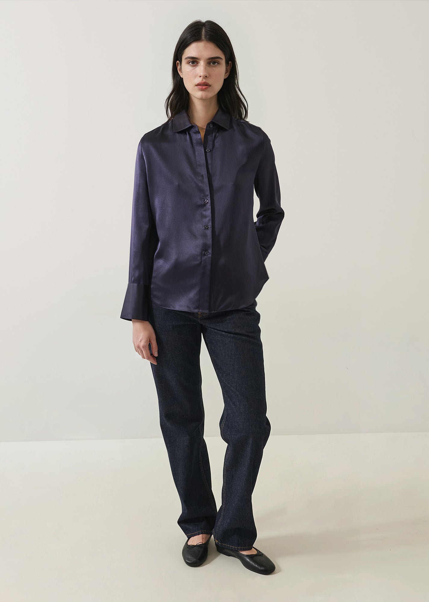Silk Satin Relaxed Shirt