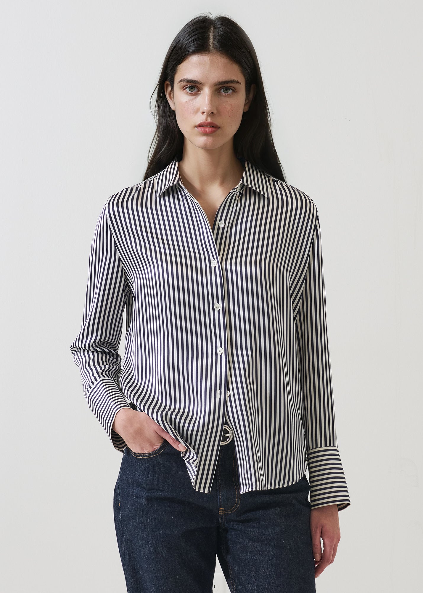 Silk Satin Relaxed Shirt - PATRICK ASSARAF