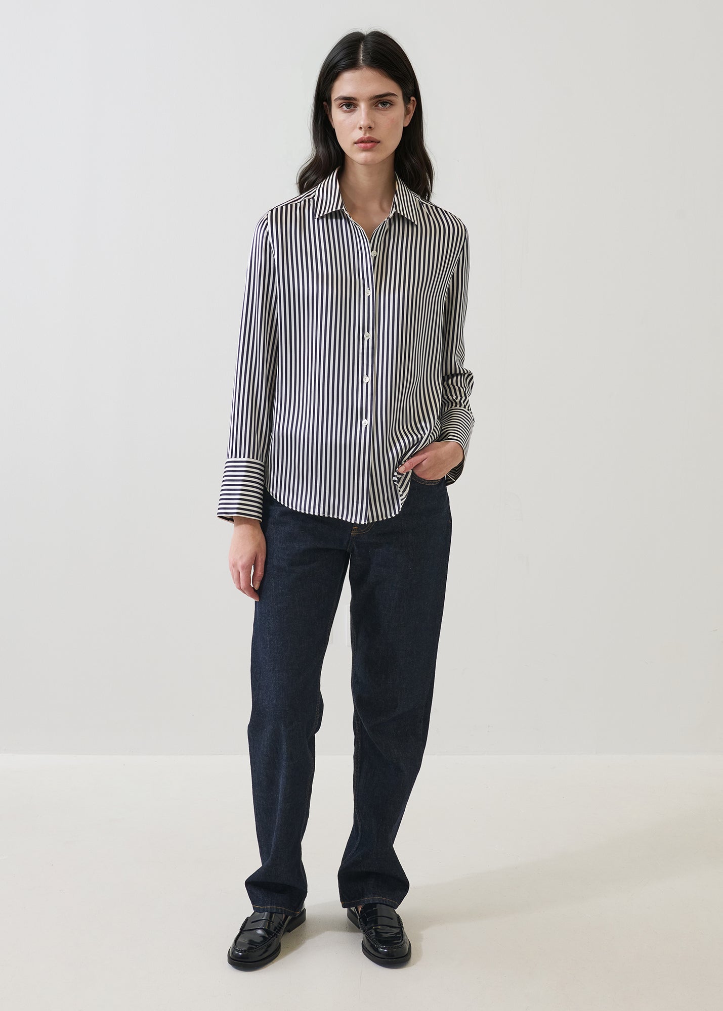 Silk Satin Relaxed Shirt - PATRICK ASSARAF