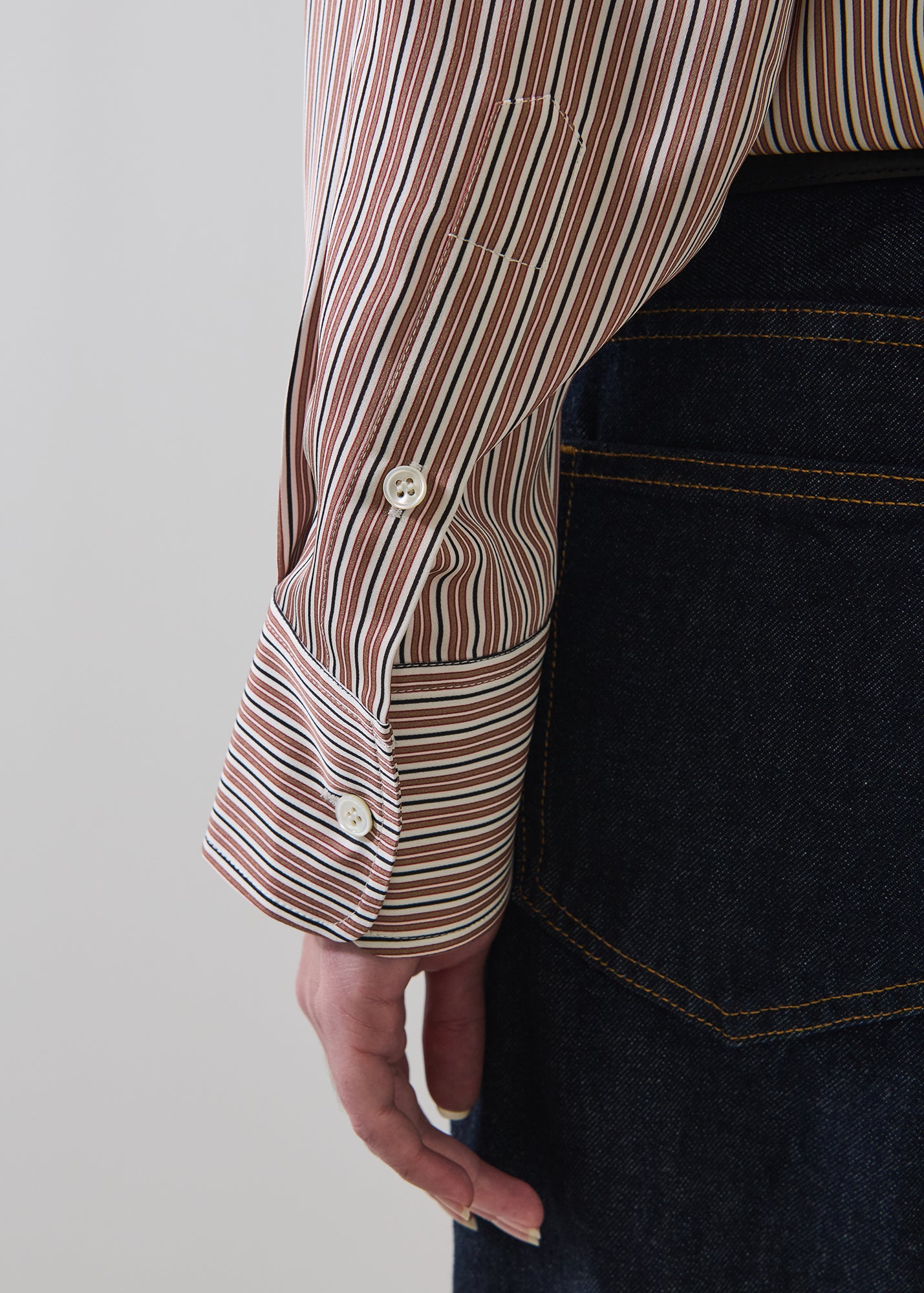 Silk Boyfriend Pocket Shirt