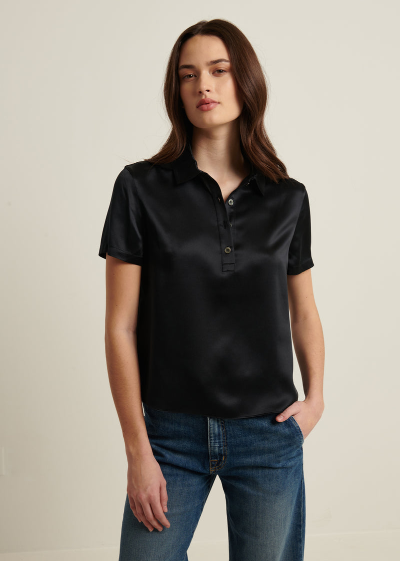 Silk Short Sleeve Polo