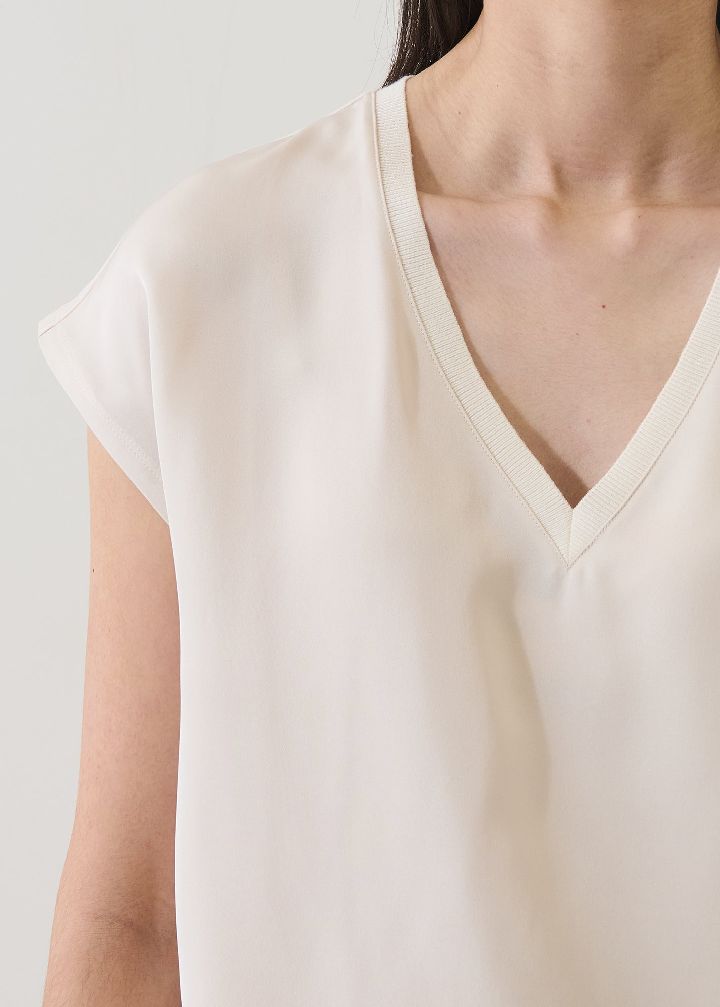 Silk Dolman V-Neck T-Shirt - PATRICK ASSARAF