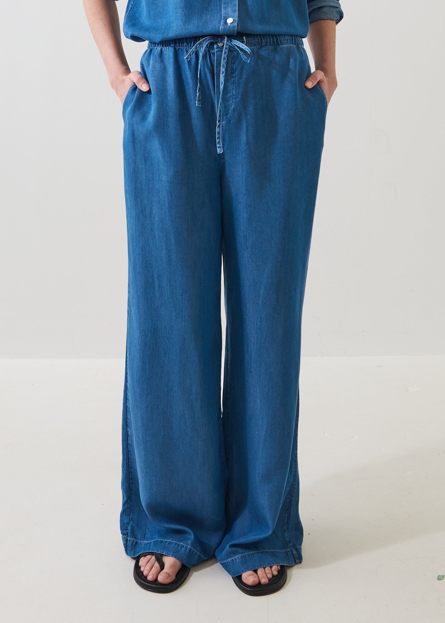 Tencel Stonewash Drawstring Pant - PATRICK ASSARAF
