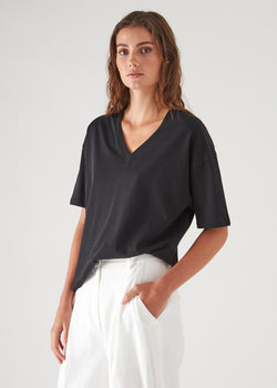 Organic Pima Cotton Oversized V-Neck