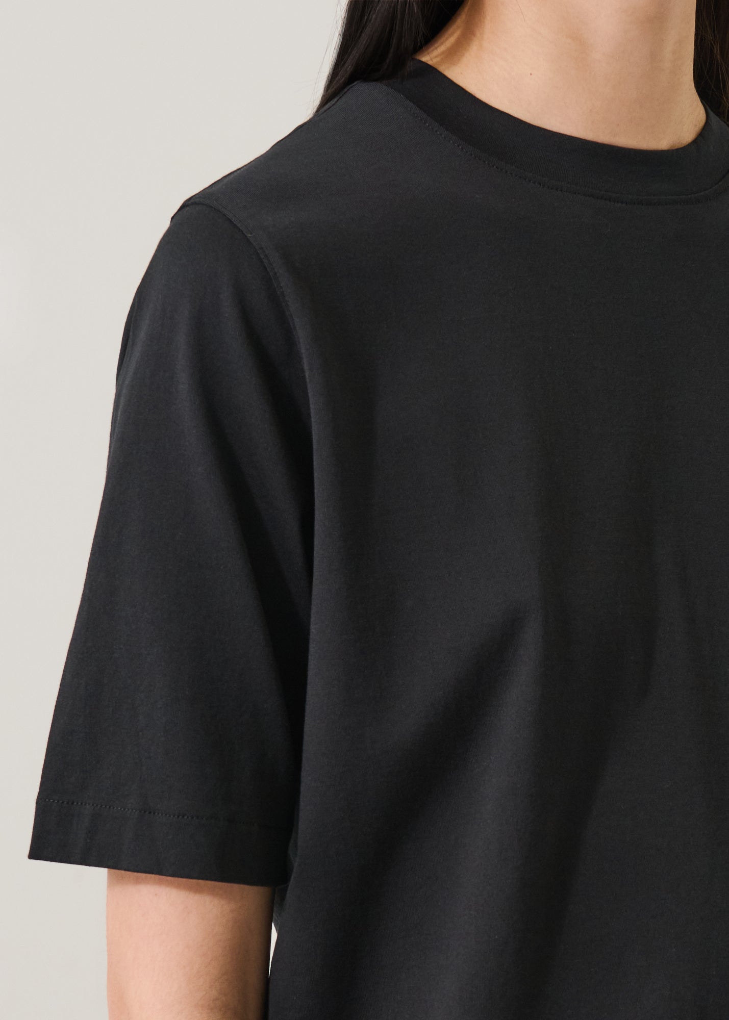 Mercerized Pima Cotton Relaxed Crew