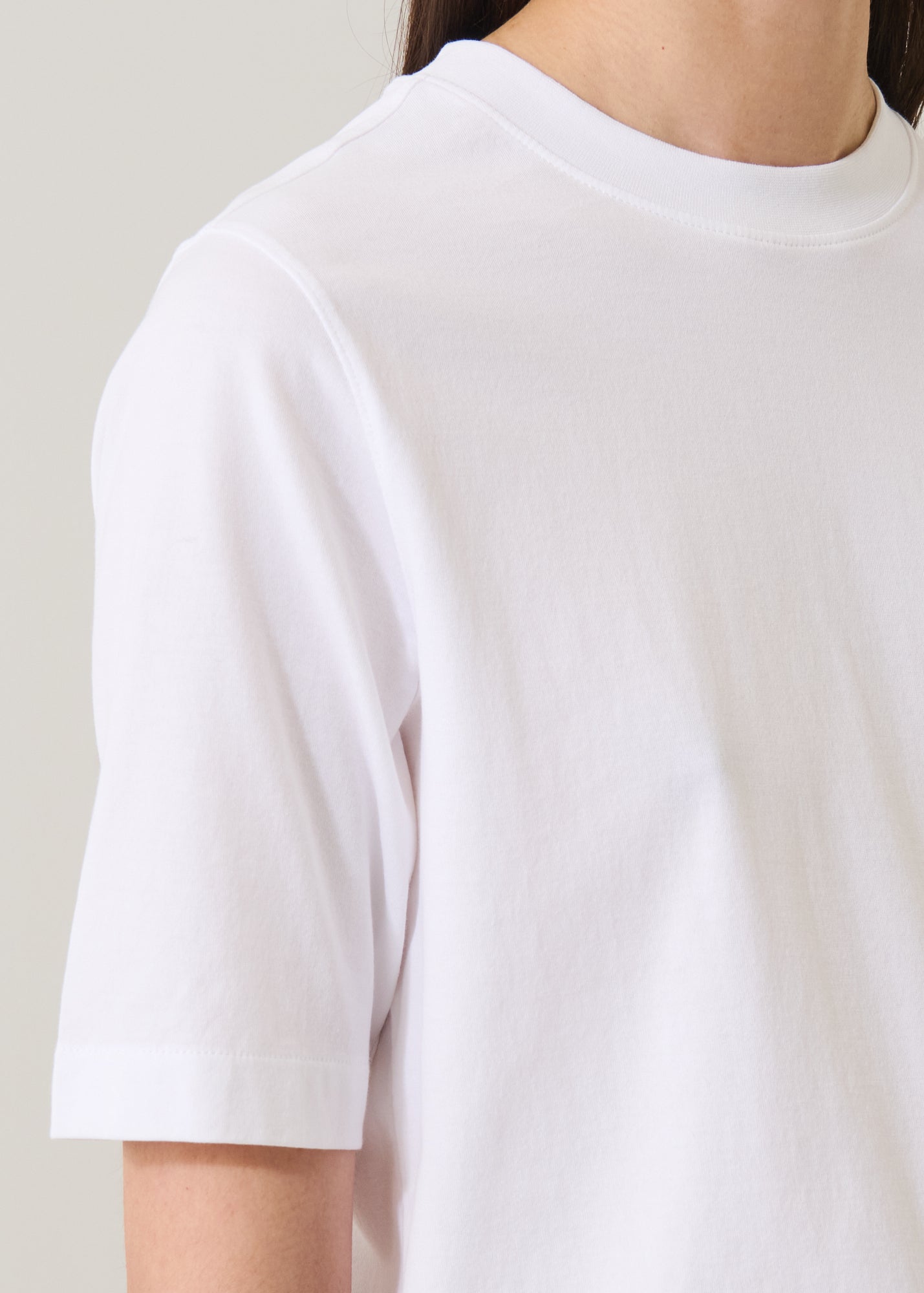 Mercerized Pima Cotton Relaxed Crew
