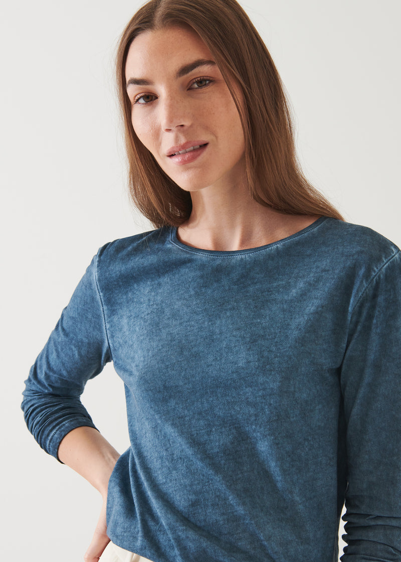 LIGHTWEIGHT PIMA COTTON SUBLIME LONG SLEEVE T-SHIRT | PATRICK ASSARAF.