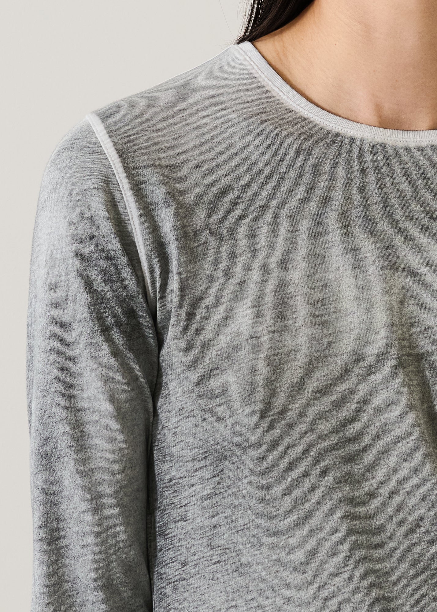 Reverse Spray Lightweight Pima Cotton Slim T-Shirt