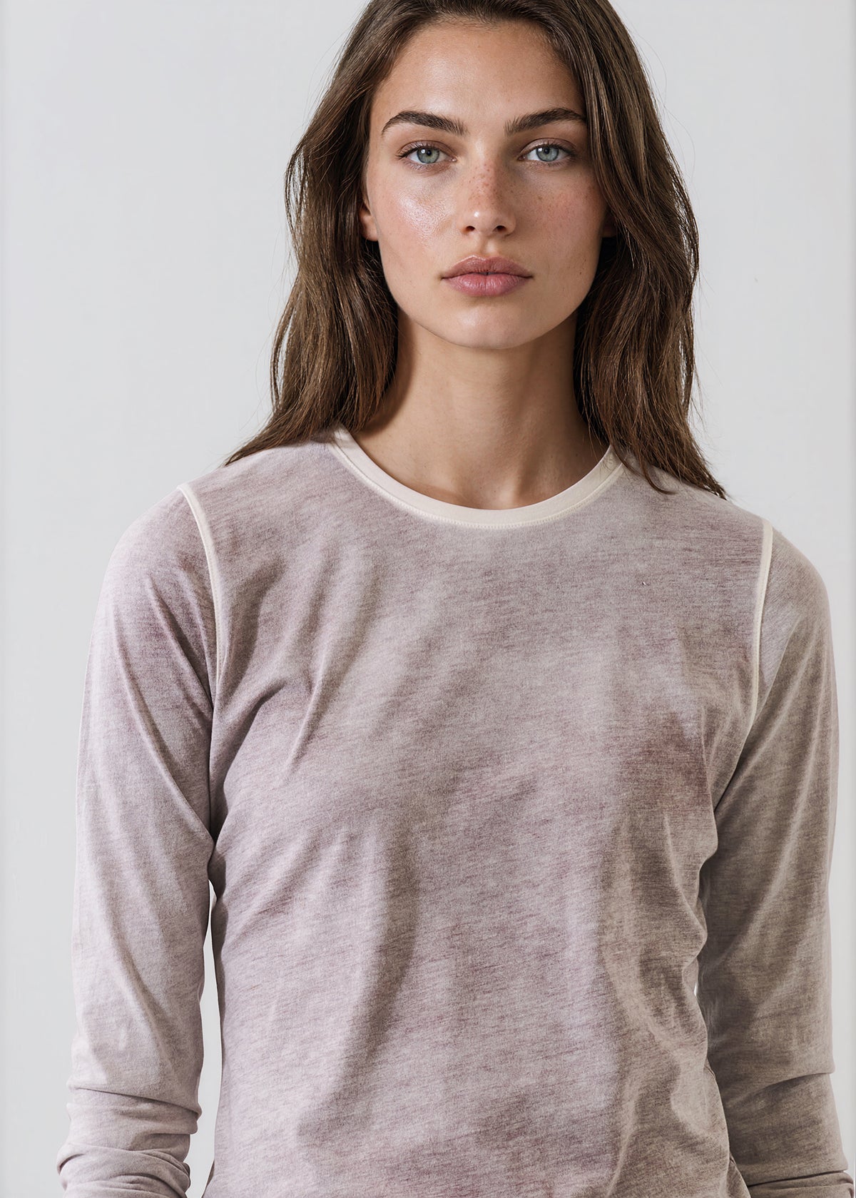 Reverse Spray Lightweight Pima Cotton Crewneck T-Shirt - PATRICK ASSARAF