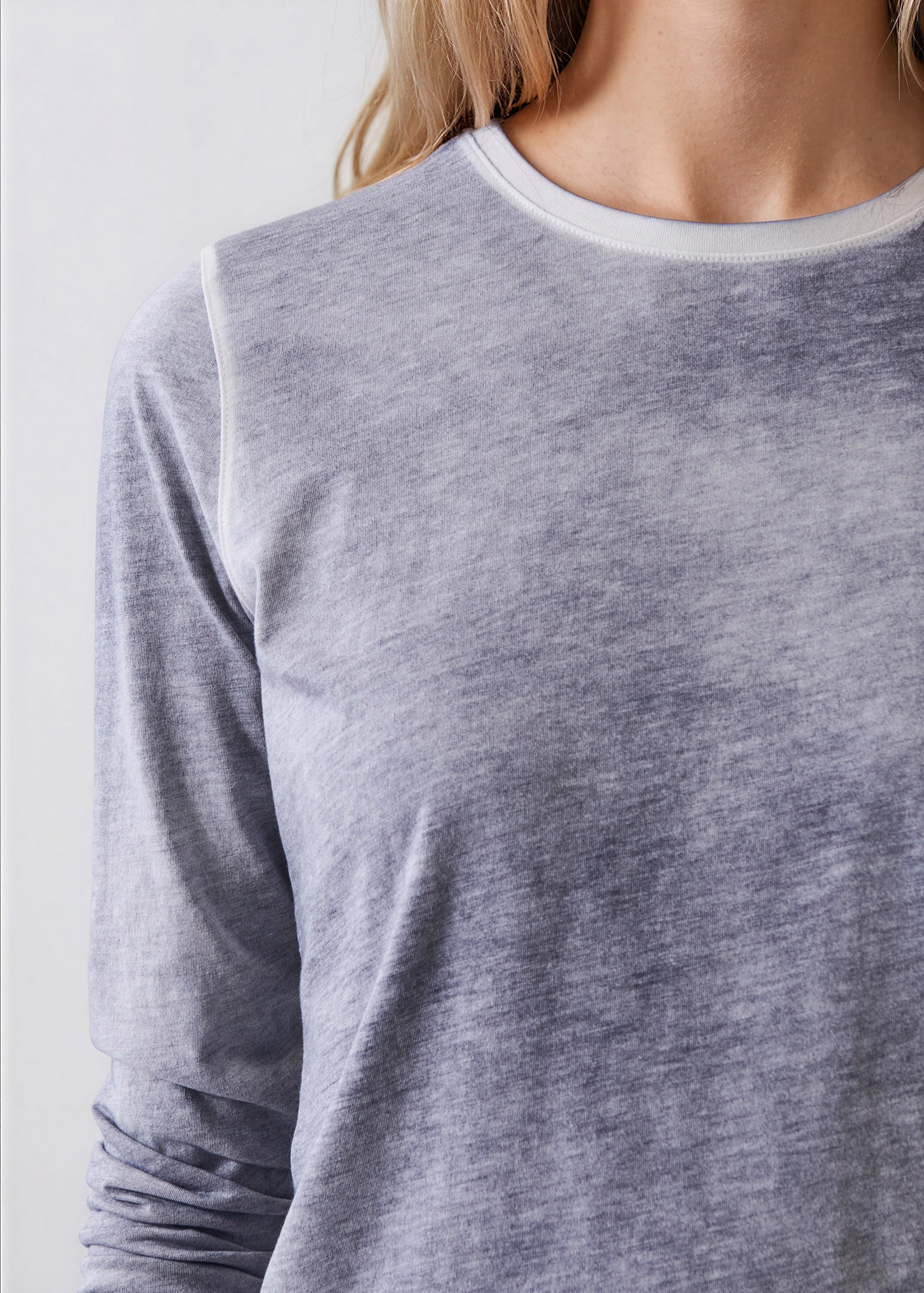 Reverse Spray Lightweight Pima Cotton Crewneck T-Shirt - PATRICK ASSARAF