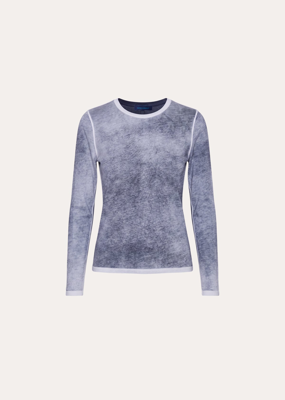 Reverse Spray Lightweight Pima Cotton Crewneck T-Shirt - PATRICK ASSARAF