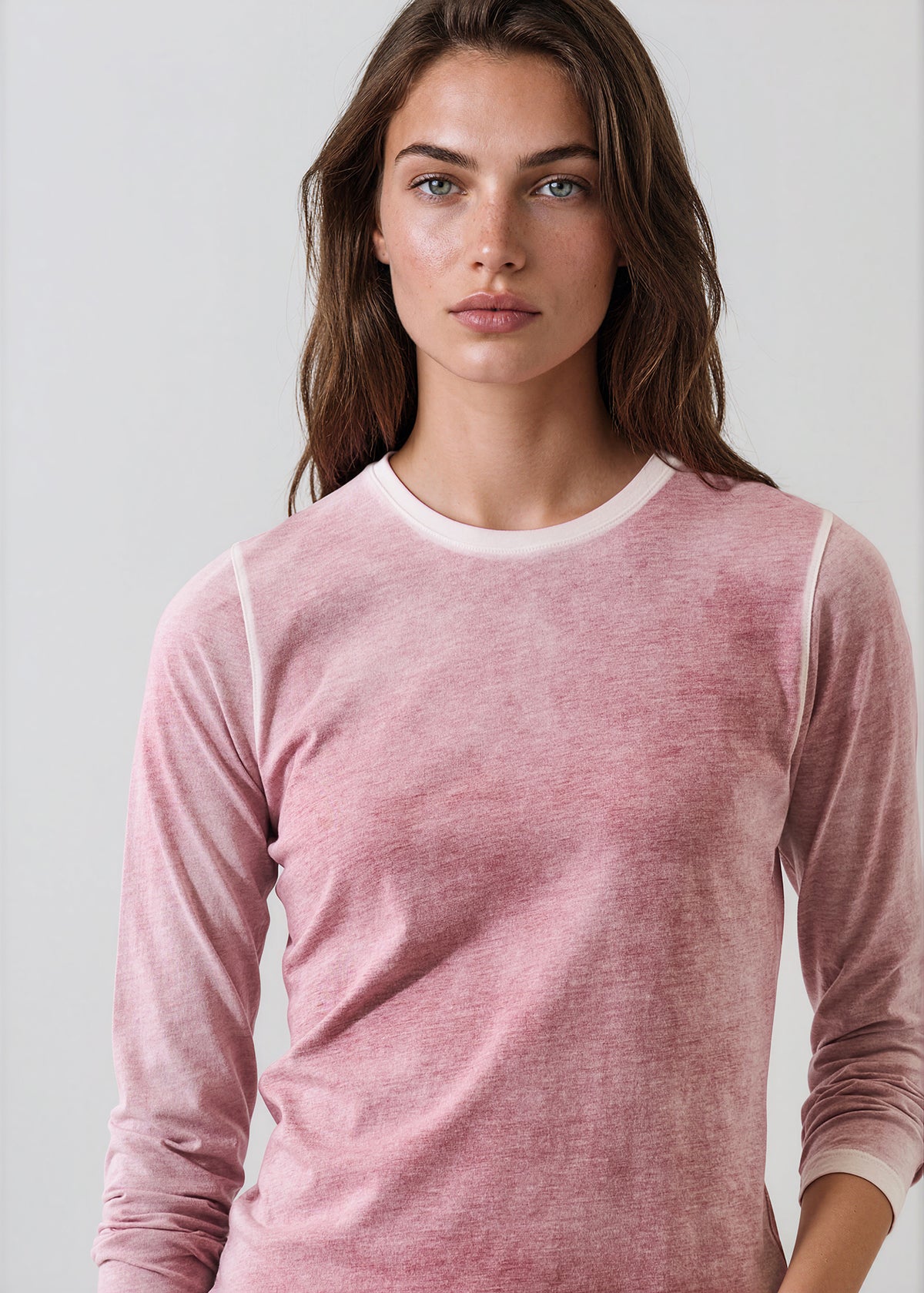 Reverse Spray Lightweight Pima Cotton Crewneck T-Shirt - PATRICK ASSARAF