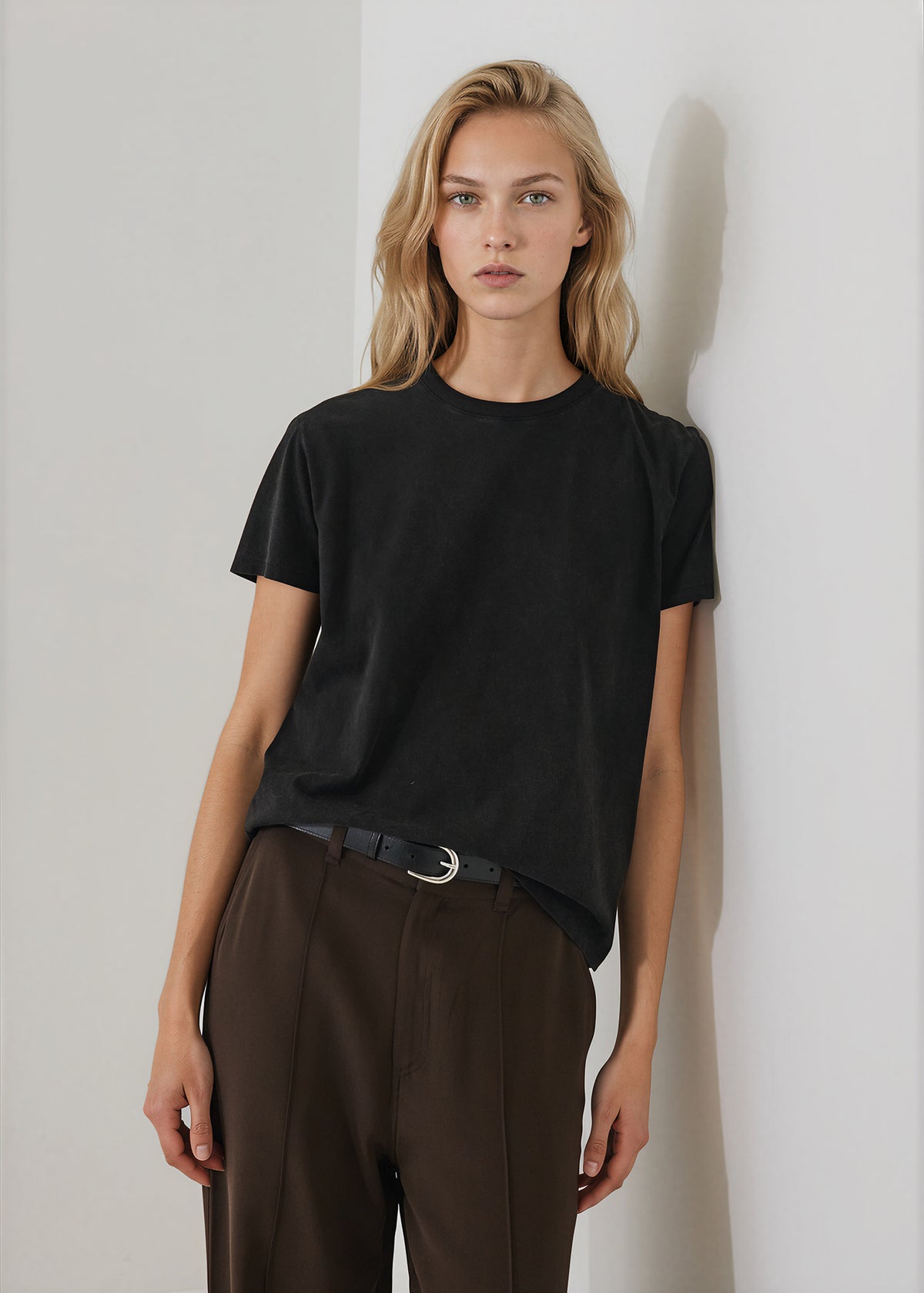 Organic Pima Cotton Boyfriend Kroma Crewneck - PATRICK ASSARAF