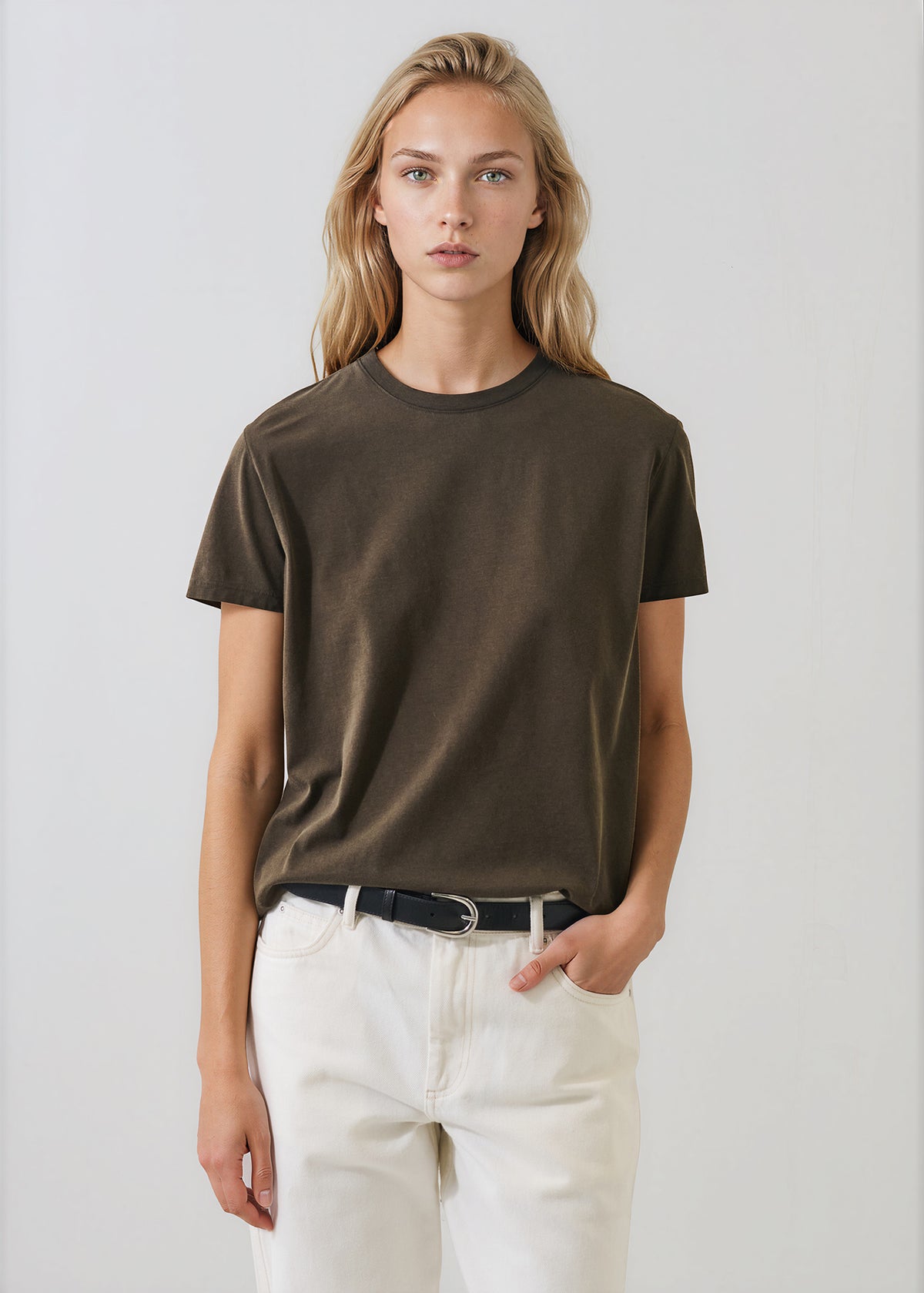Organic Pima Cotton Boyfriend Kroma Crewneck - PATRICK ASSARAF