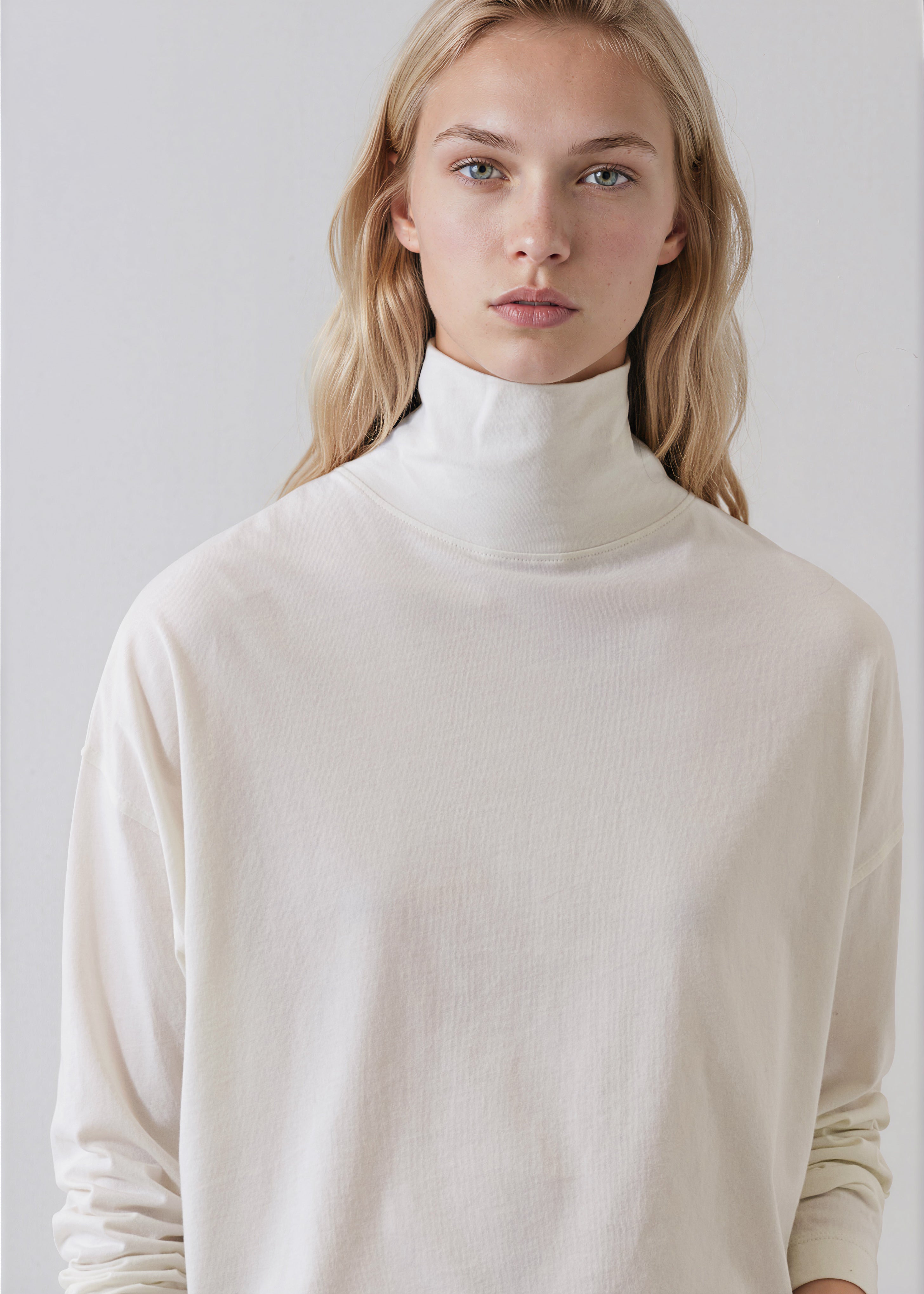 Organic Pima Cotton Oversized Turtleneck - PATRICK ASSARAF