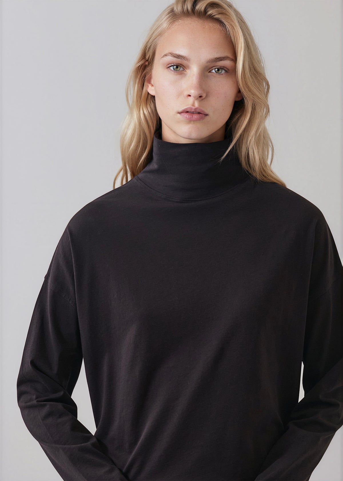 Organic Pima Cotton Oversized Turtleneck - PATRICK ASSARAF