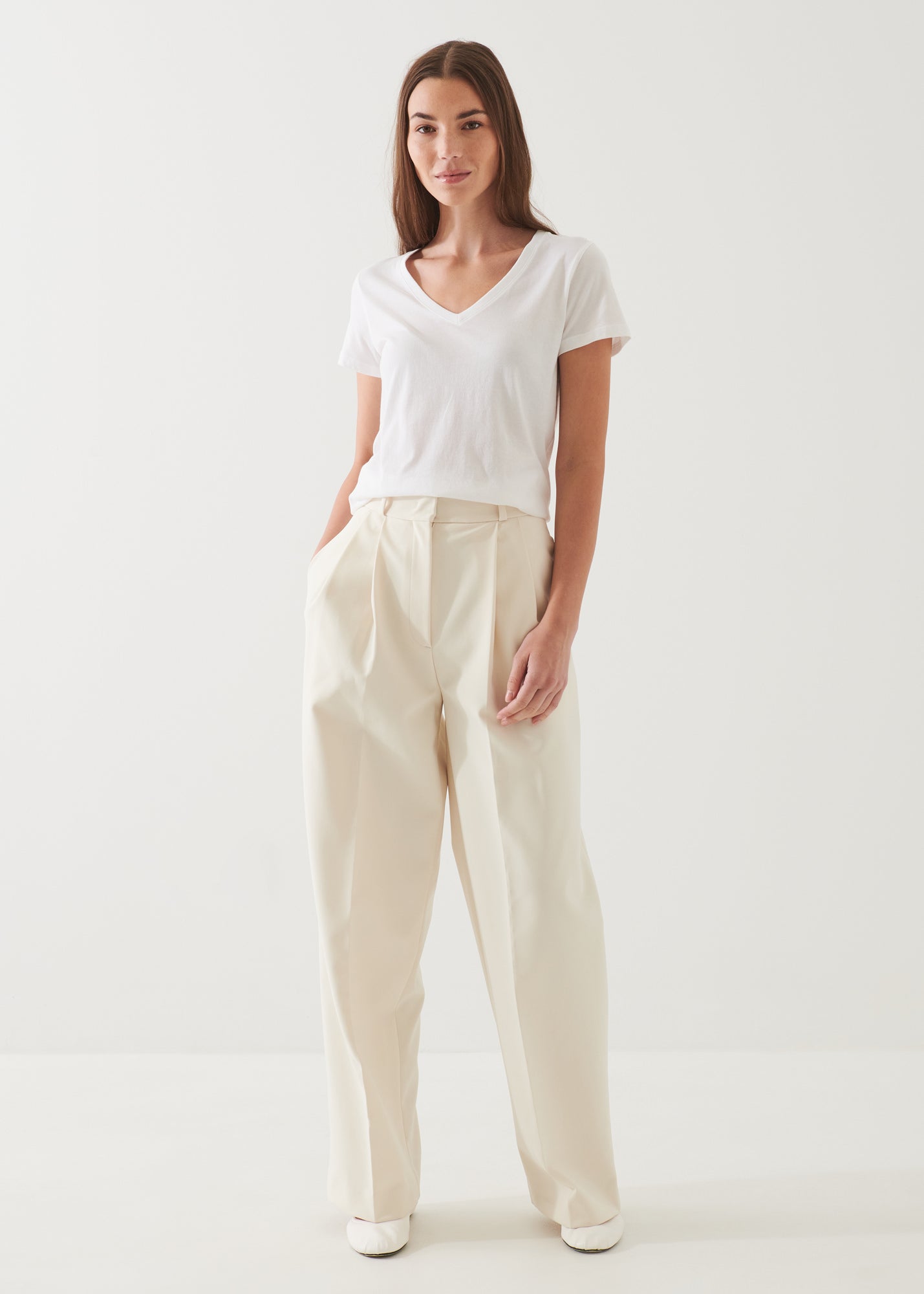 Lightweight Pima Cotton V-Neck
