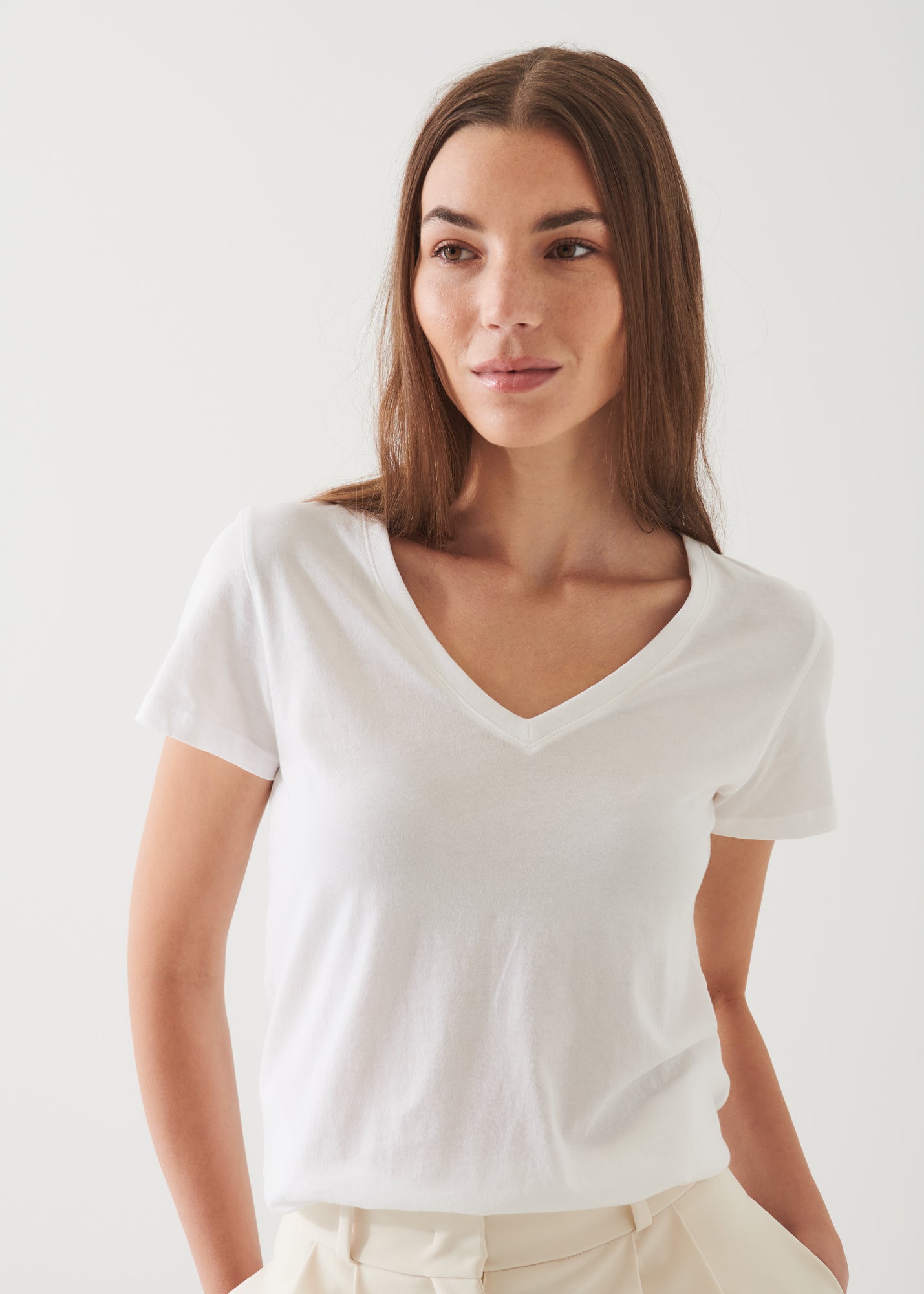 Lightweight Pima Cotton V-Neck