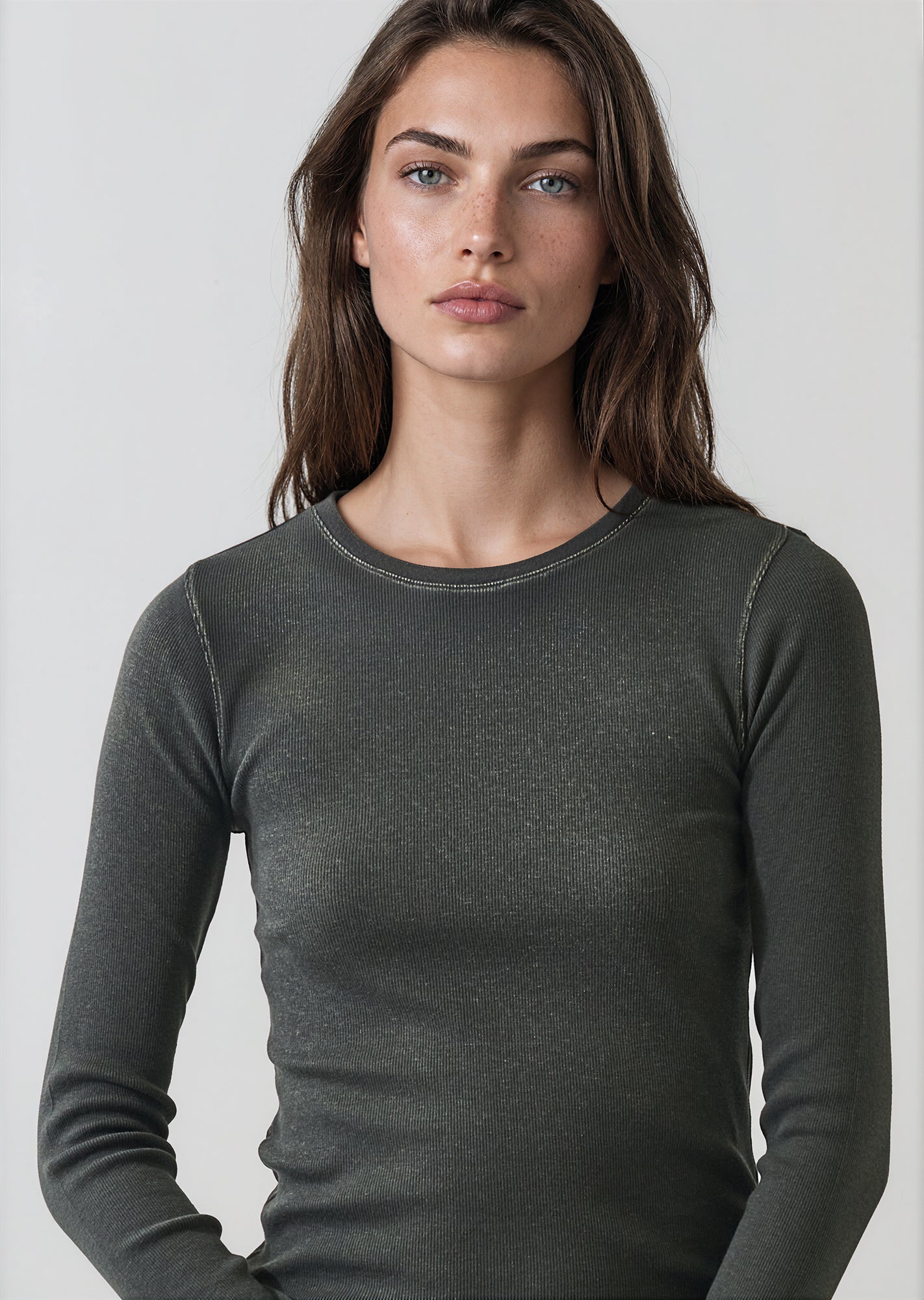 Vintage Wash Pima Cotton Stretch Ribbed T-Shirt - PATRICK ASSARAF
