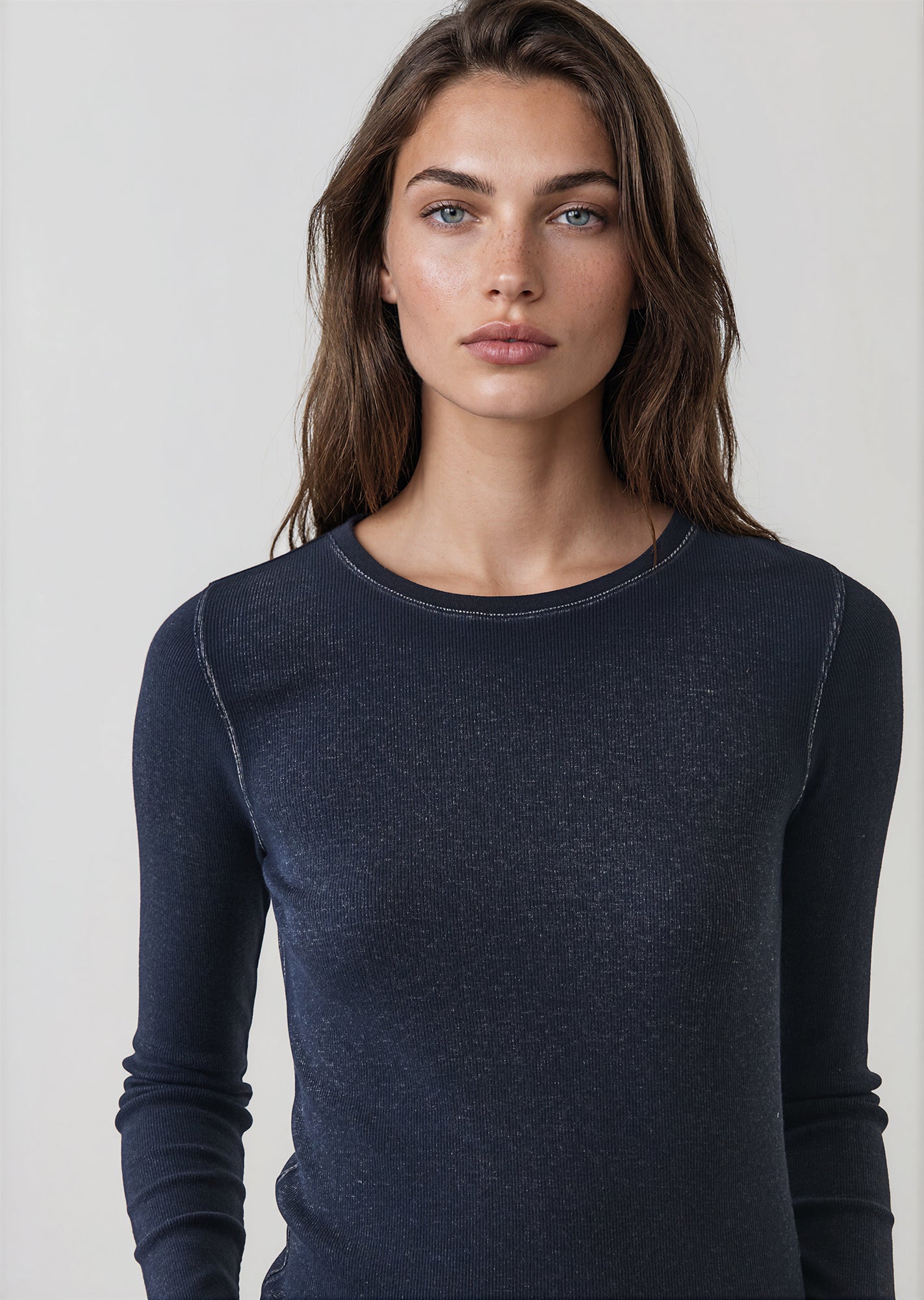 Vintage Wash Pima Cotton Stretch Ribbed T-Shirt - PATRICK ASSARAF