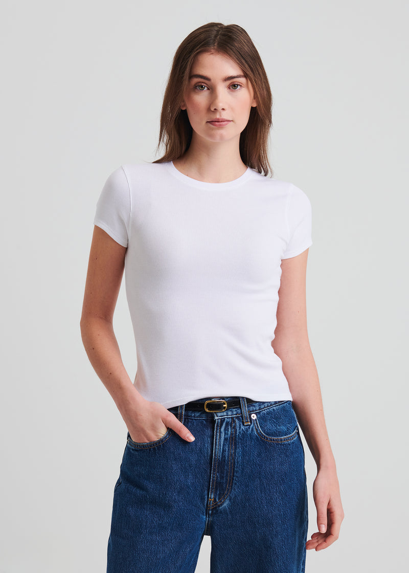 Pima Cotton Stretch Ribbed  Baby T-Shirt