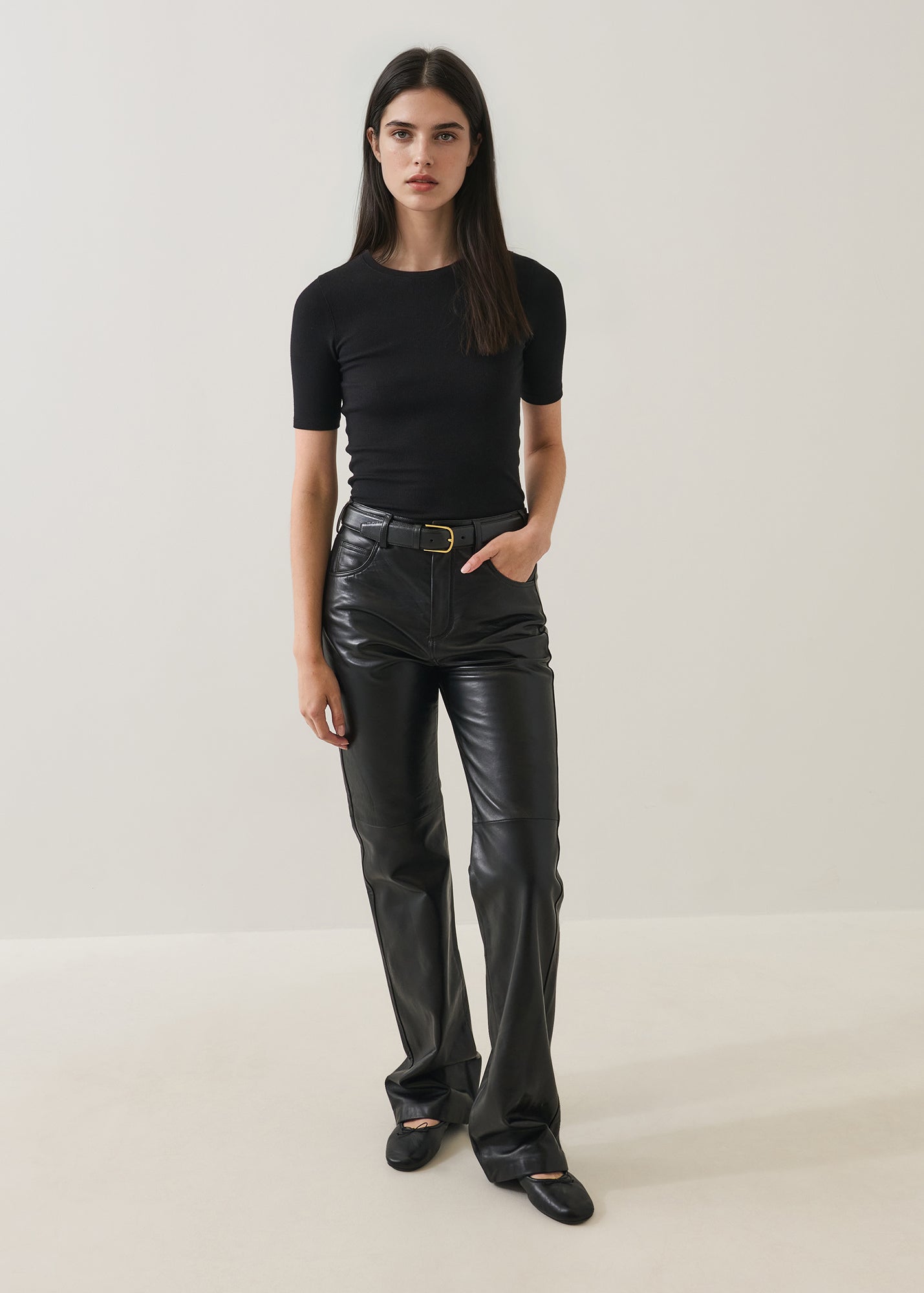 Pima Cotton Stretch Ribbed T-Shirt - PATRICK ASSARAF