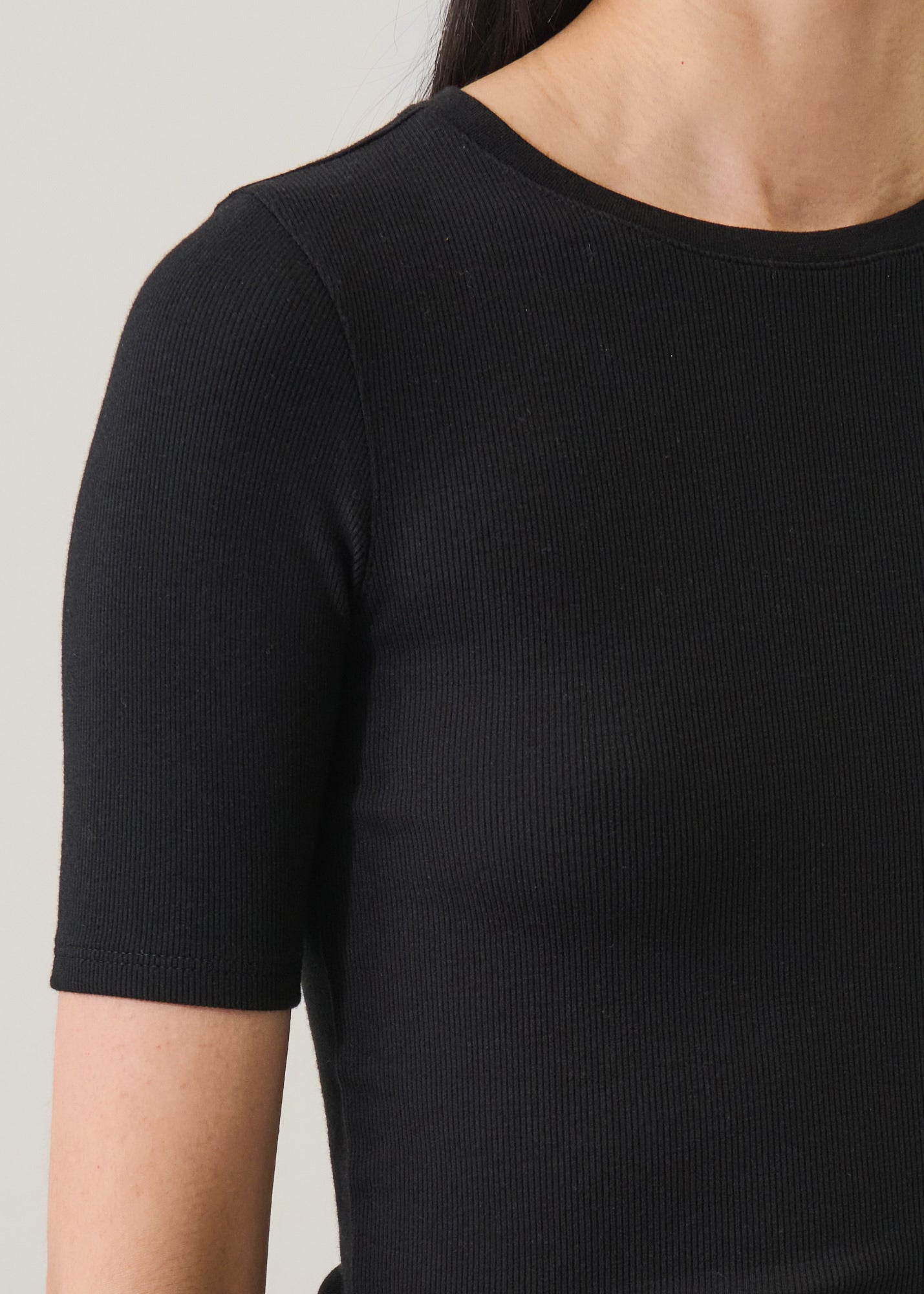 Pima Cotton Stretch Ribbed T-Shirt - PATRICK ASSARAF
