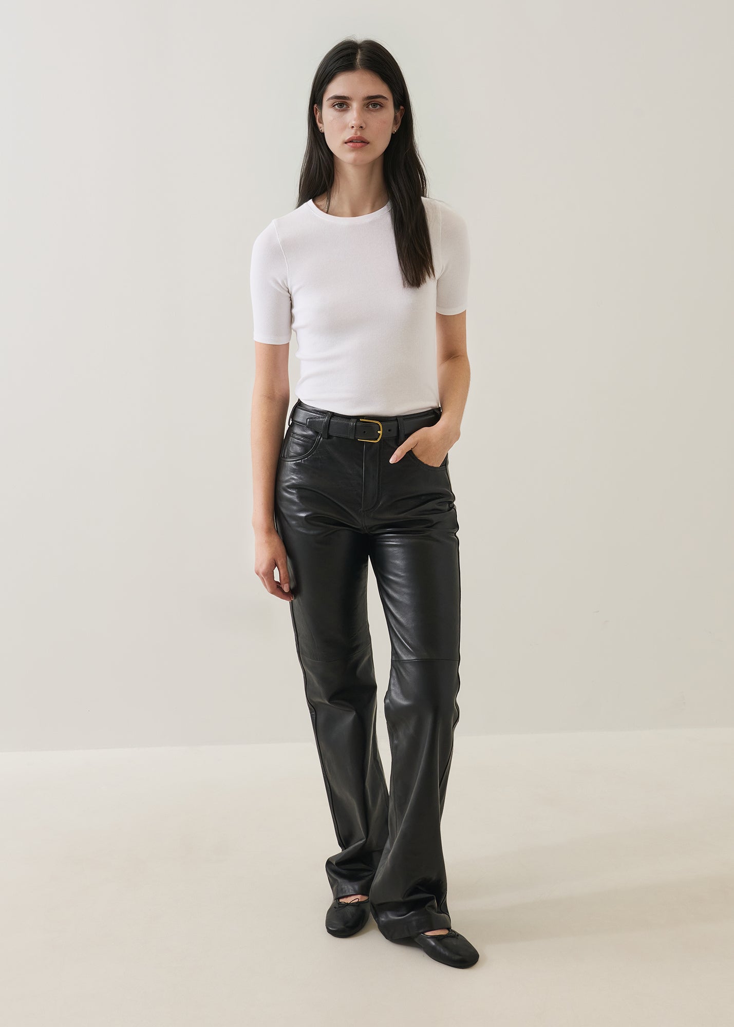 Pima Cotton Stretch Ribbed T-Shirt - PATRICK ASSARAF