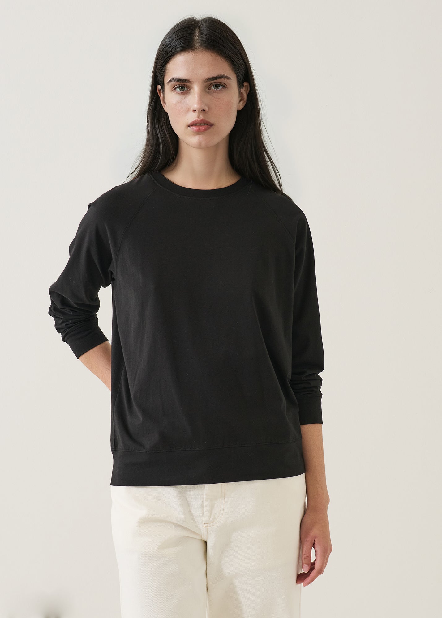 Pima Cotton Stretch Oversized Sweatshirt