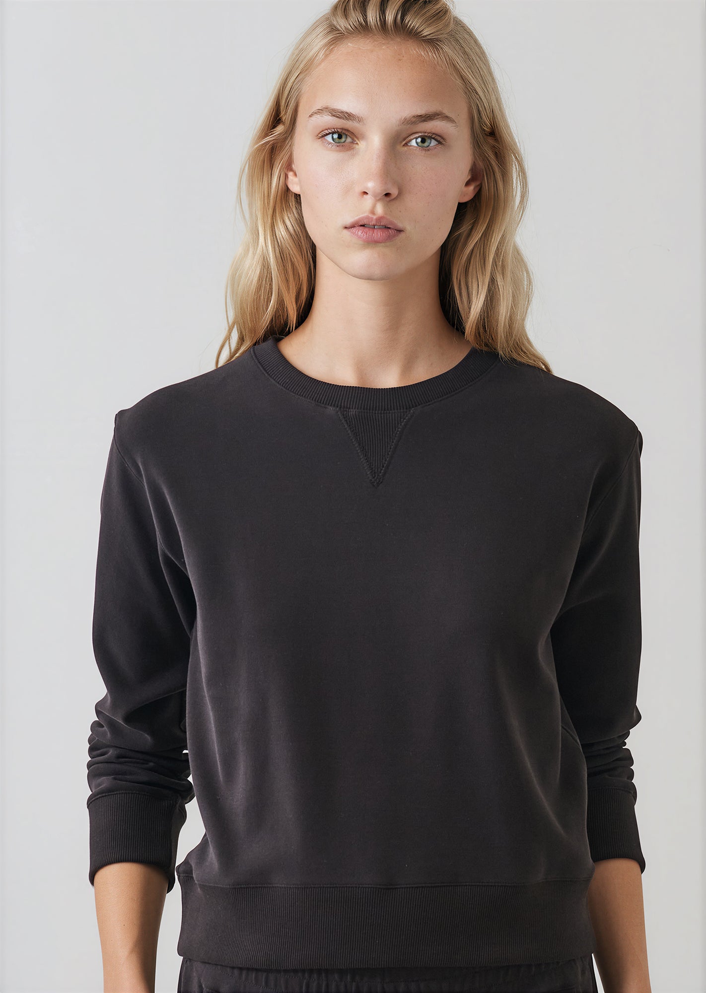 Brushed Pima Cotton Cropped Sweatshirt - PATRICK ASSARAF