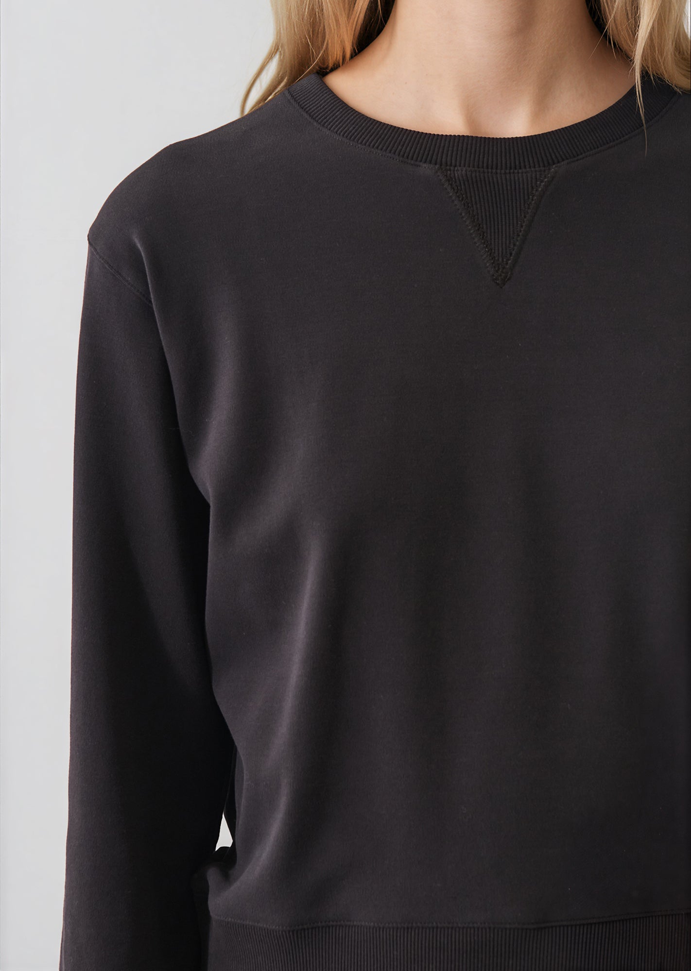 Brushed Pima Cotton Cropped Sweatshirt - PATRICK ASSARAF