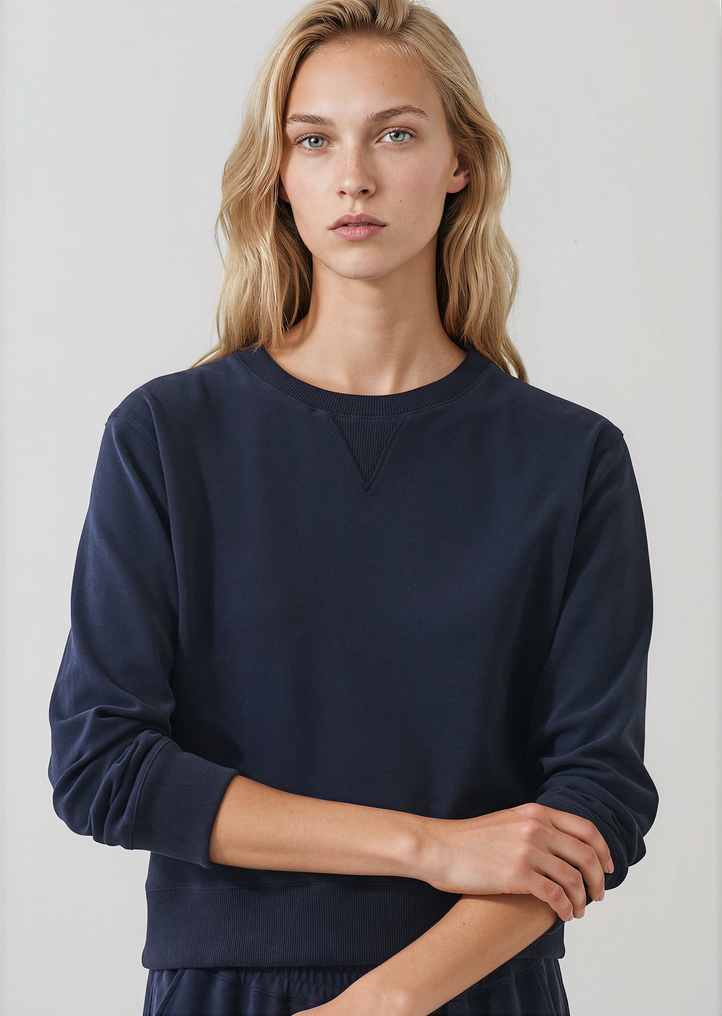 Brushed Pima Cotton Cropped Sweatshirt - PATRICK ASSARAF