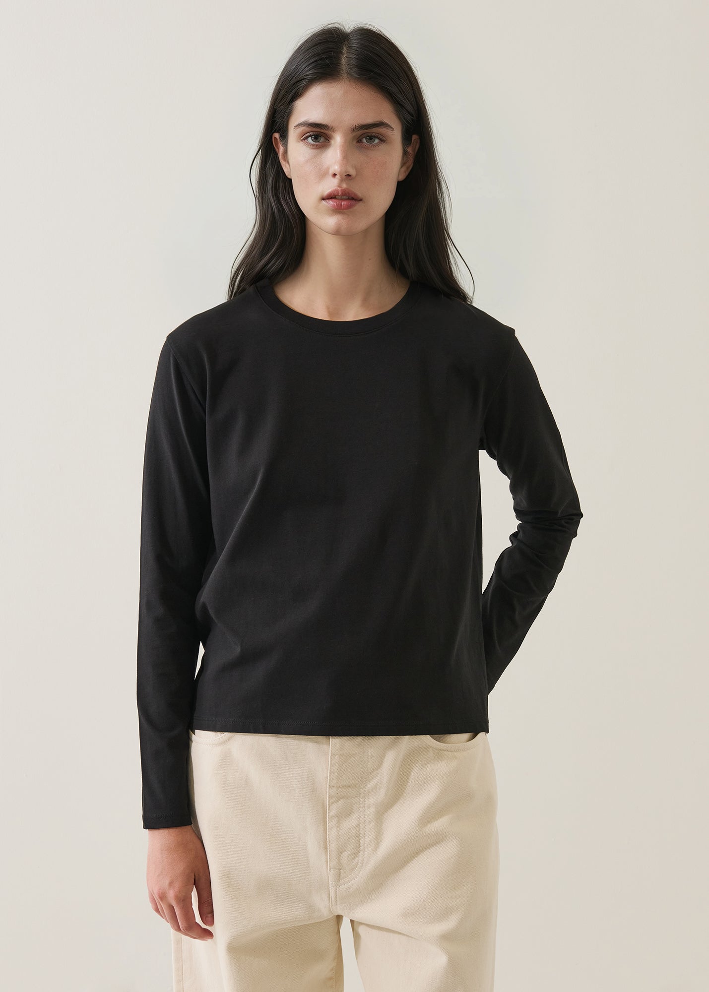Pima Cotton Stretch Boyfriend Long Sleeve