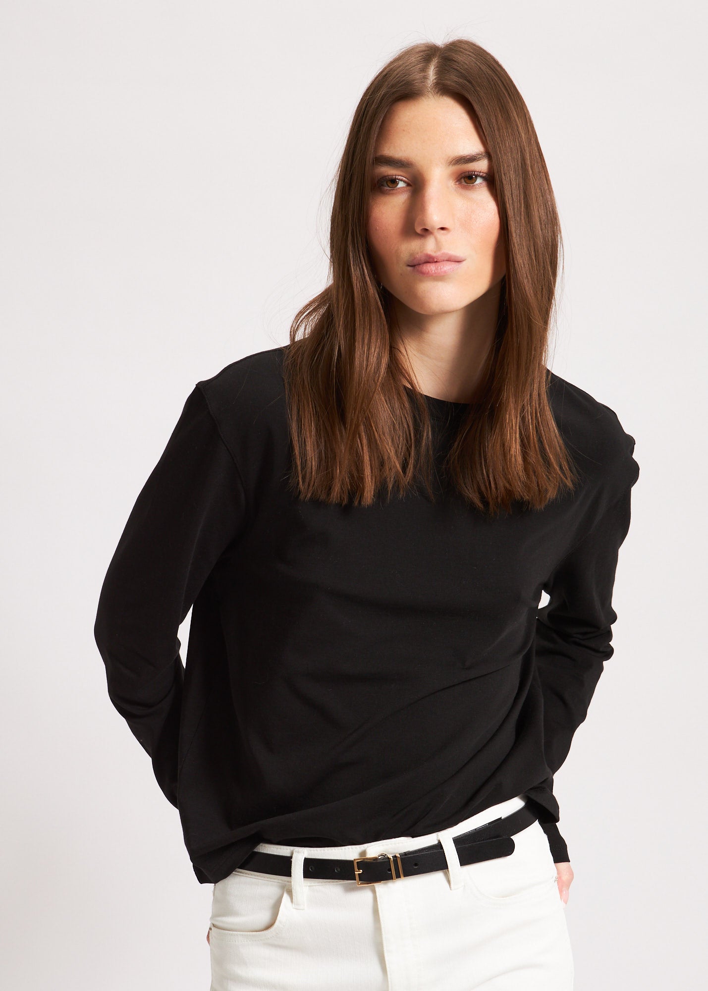 PIMA COTTON STRETCH BOYFRIEND LONG SLEEVE | PATRICK ASSARAF.