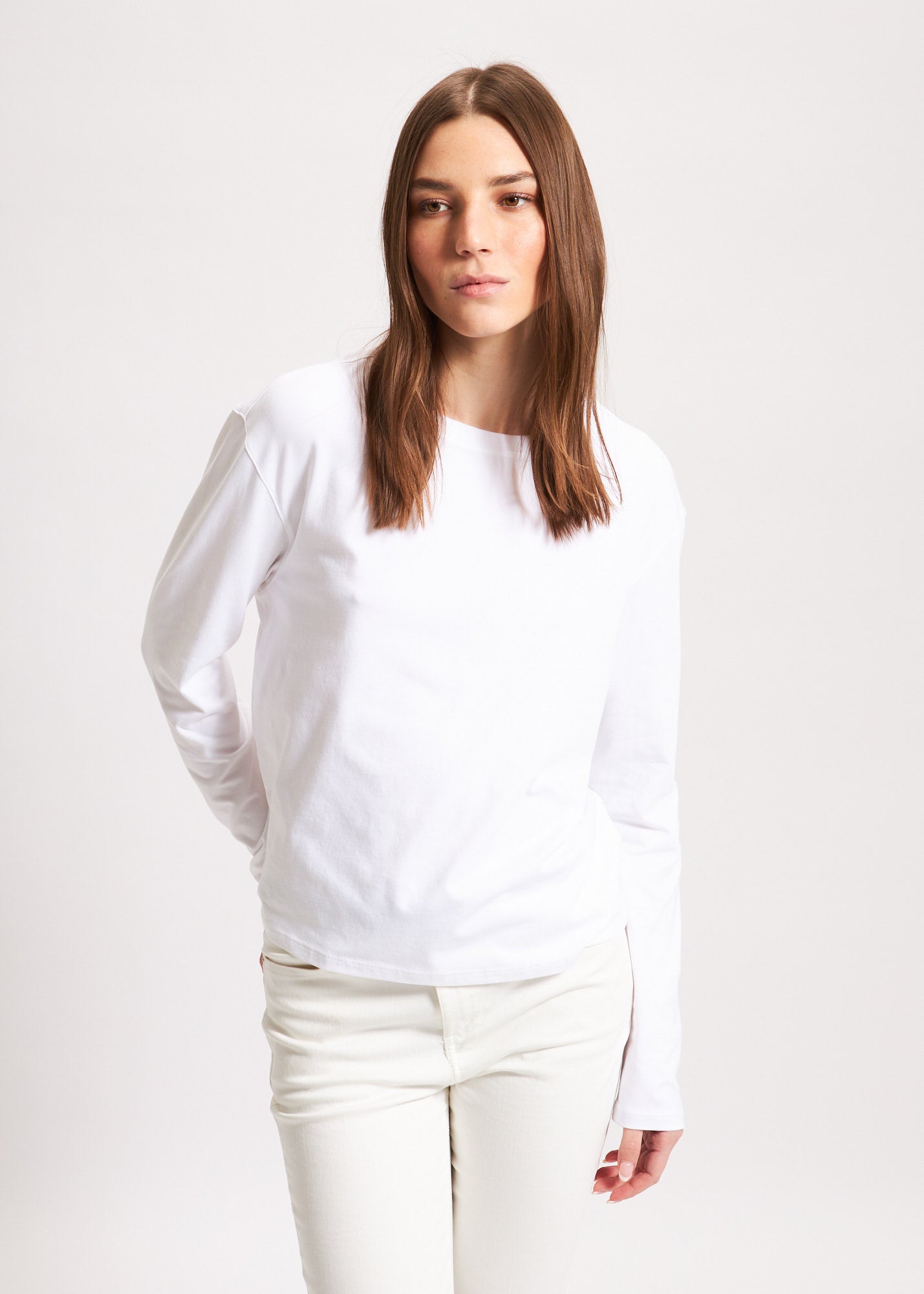 PIMA COTTON STRETCH BOYFRIEND LONG SLEEVE | PATRICK ASSARAF.