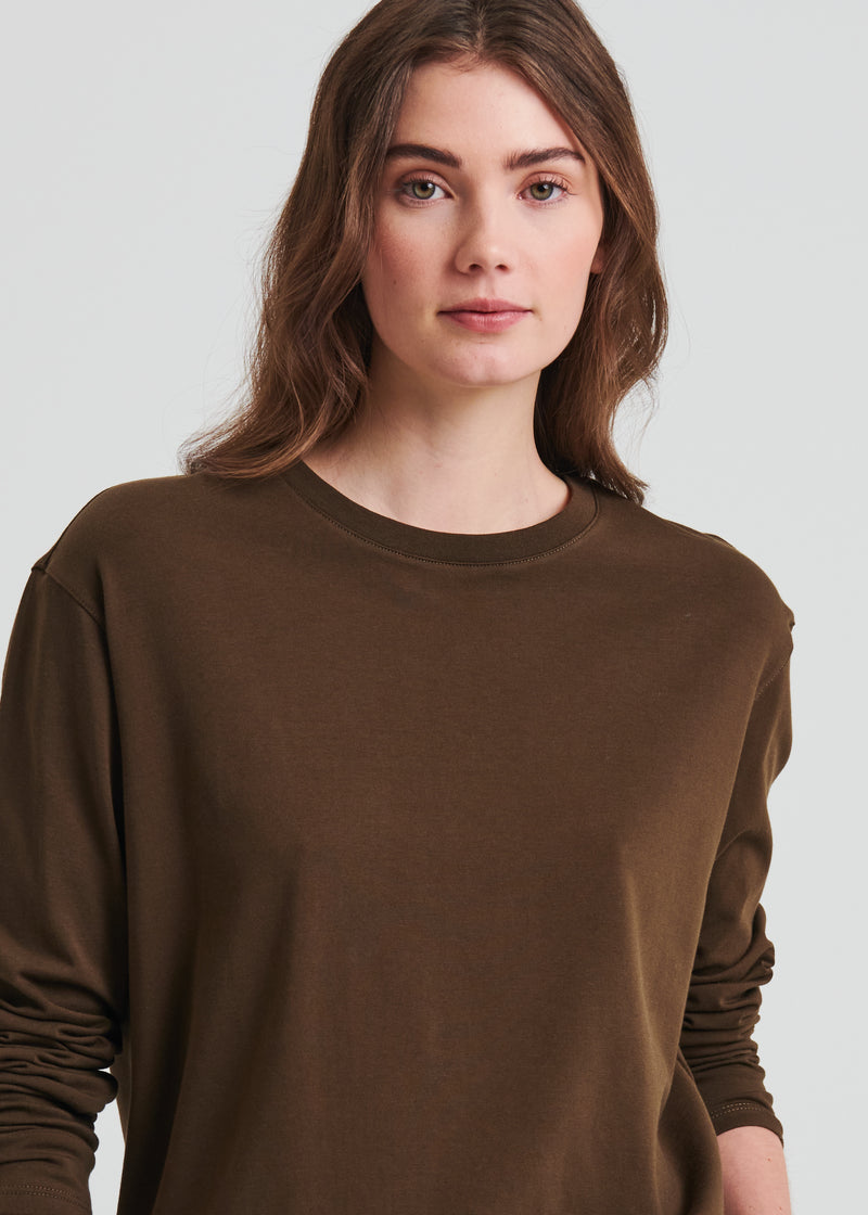 Pima Cotton Stretch Boyfriend Long Sleeve