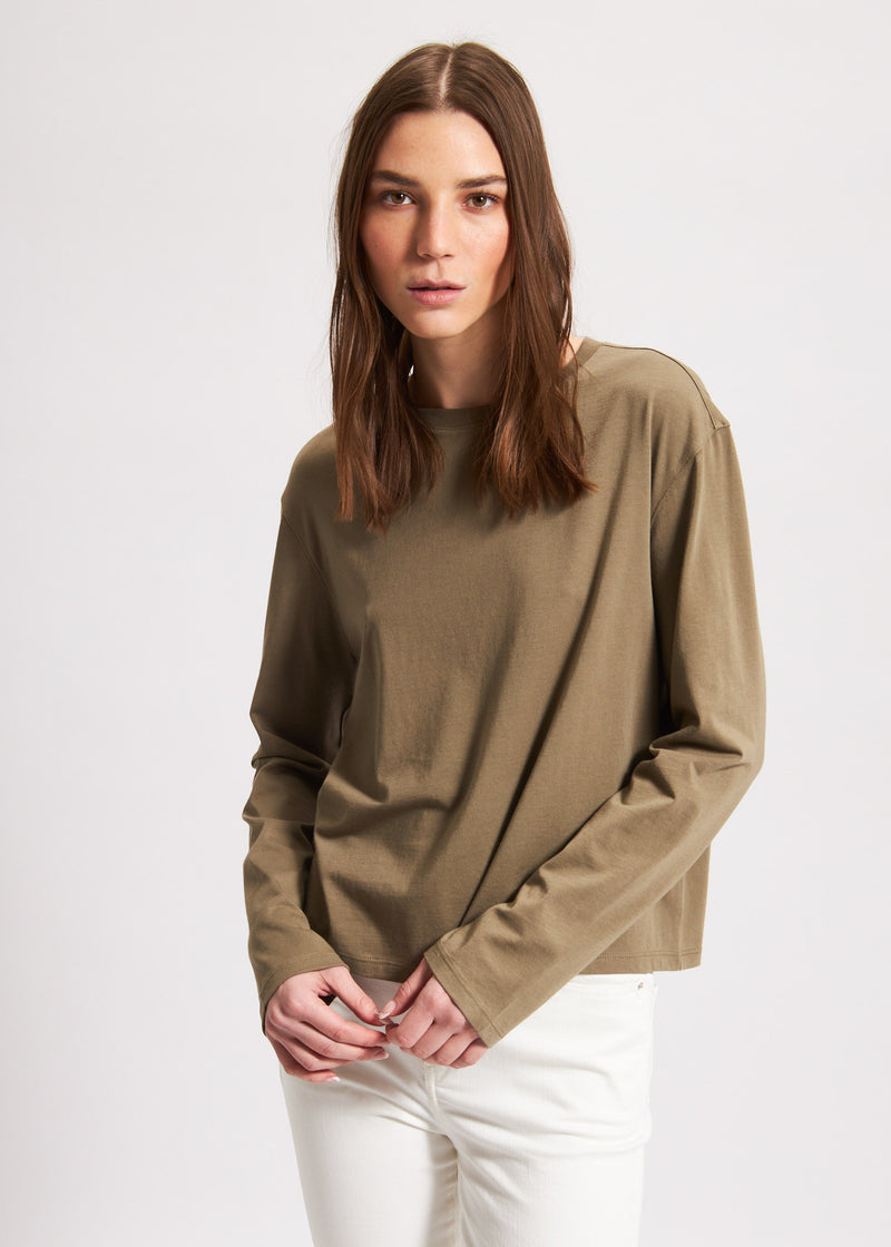 Pima Cotton Stretch Boyfriend Long Sleeve