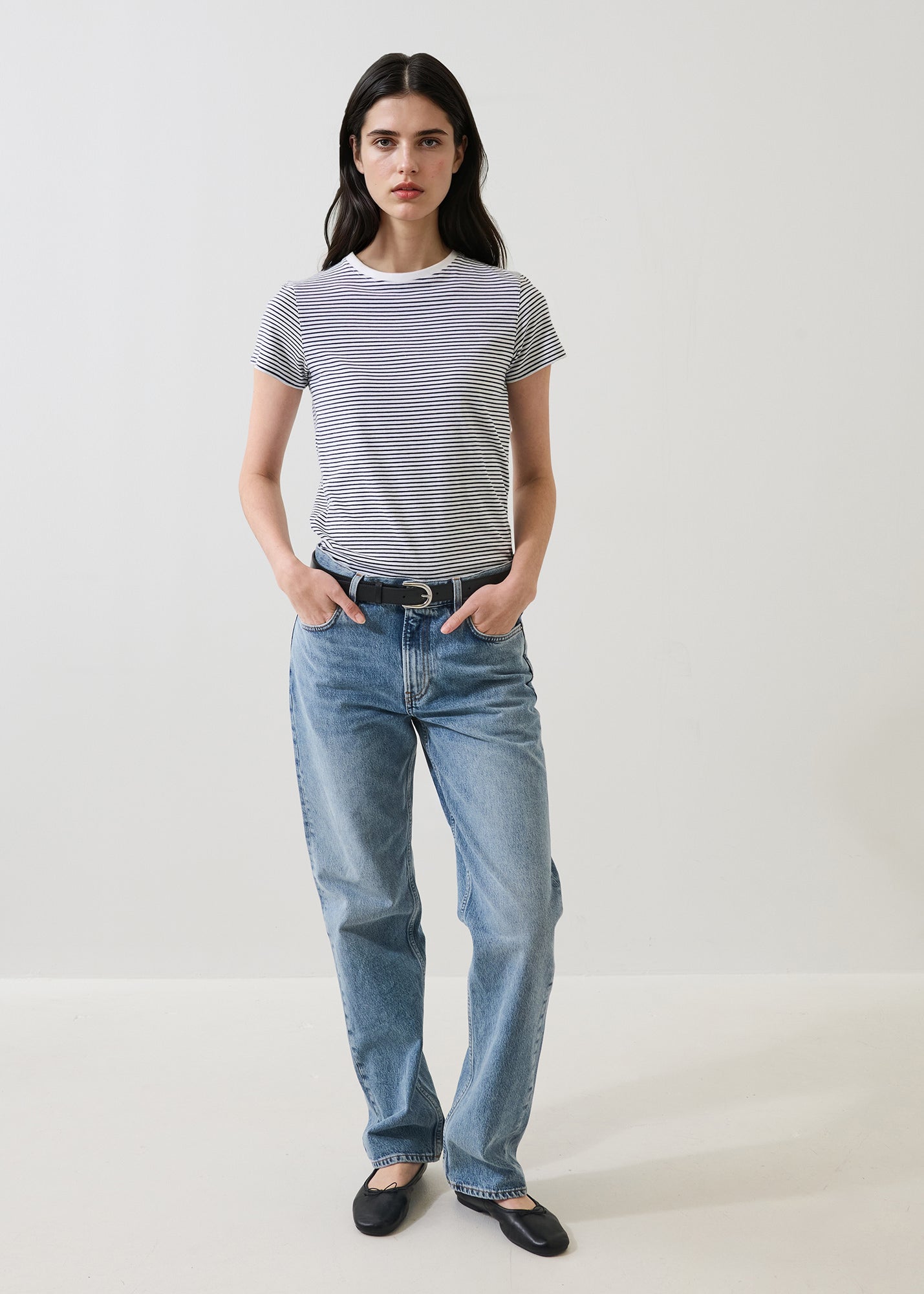 Pima Cotton Stretch Slim Mini
Striped T-Shirt - PATRICK ASSARAF