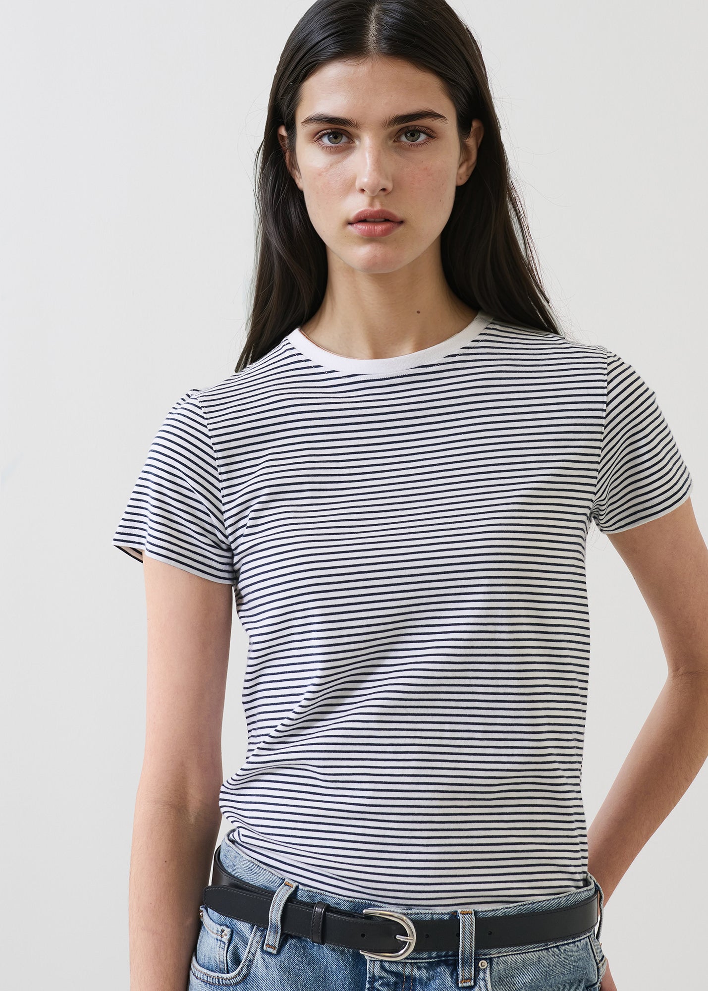 Pima Cotton Stretch Slim Mini
Striped T-Shirt - PATRICK ASSARAF