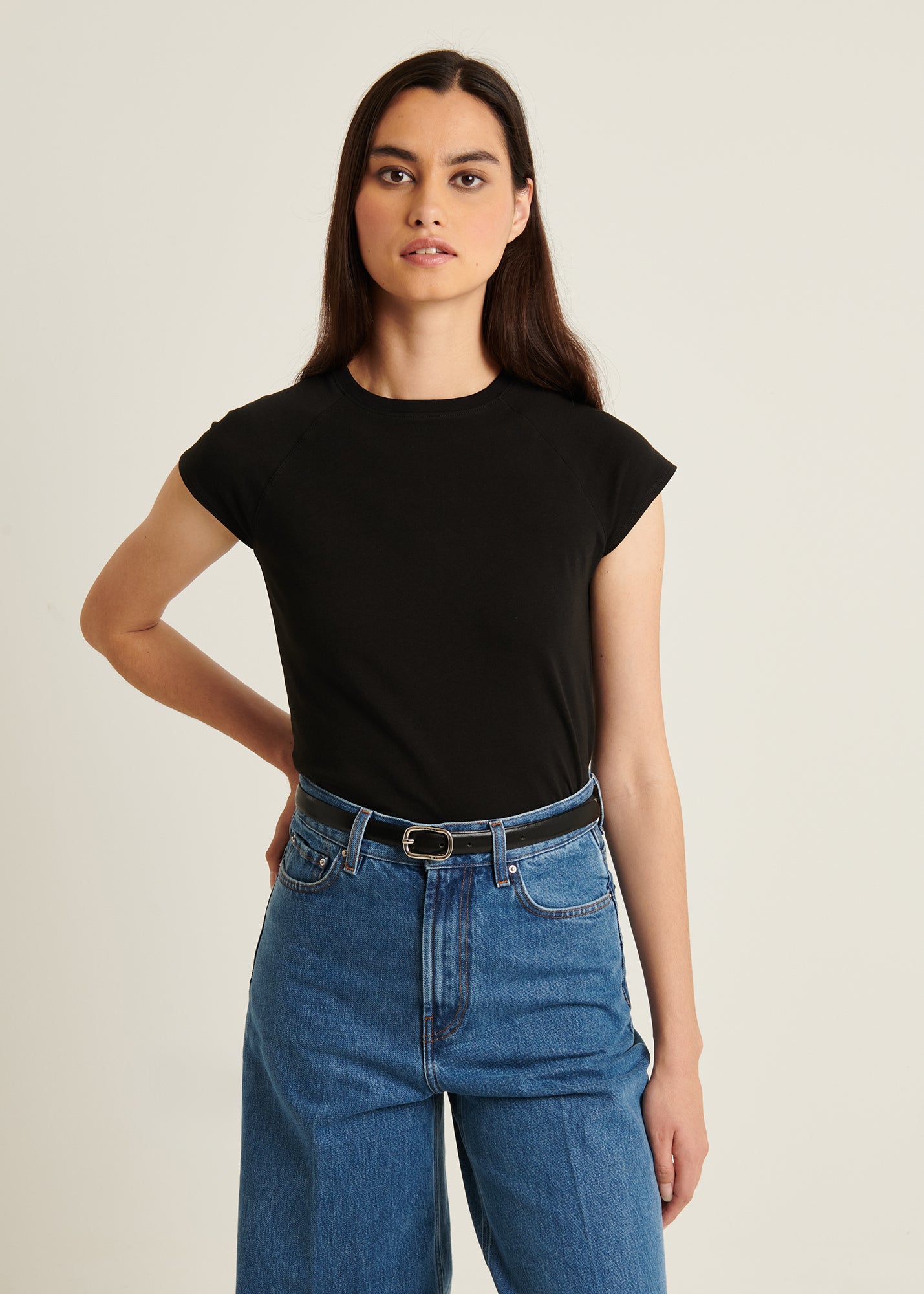 Pima Cotton Stretch Raglan T-Shirt