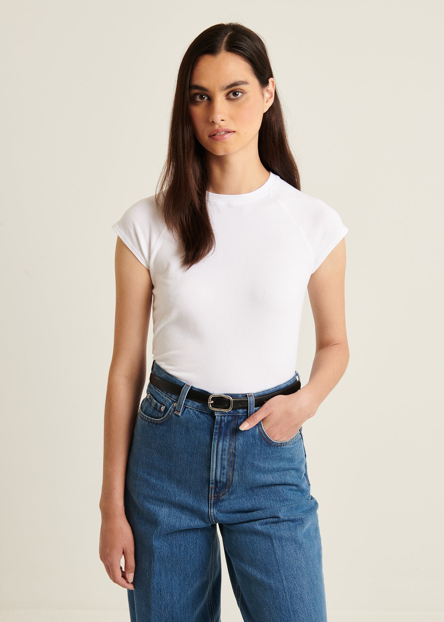 Pima Cotton Stretch Raglan T-Shirt